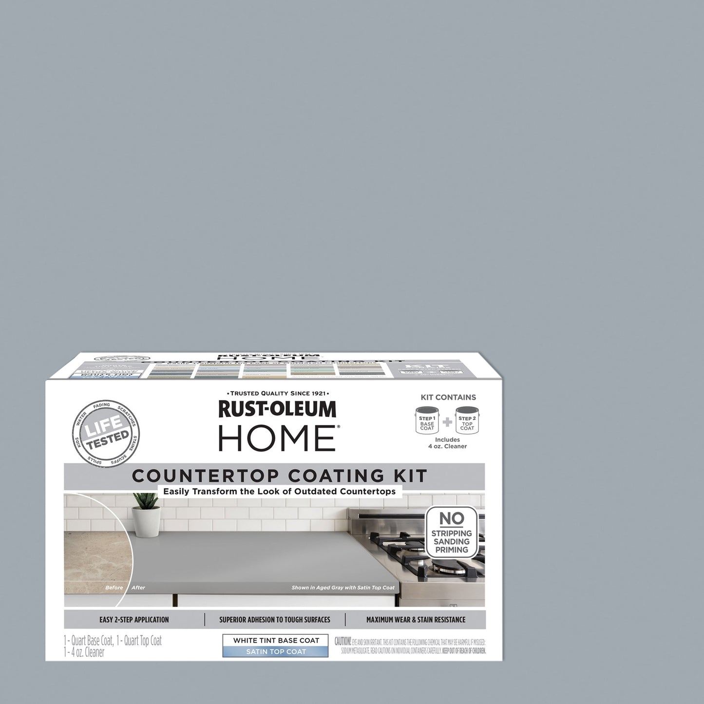 River Mist, Rust-Oleum HOME Countertop Satin Coating Kit-38496214T, Quart