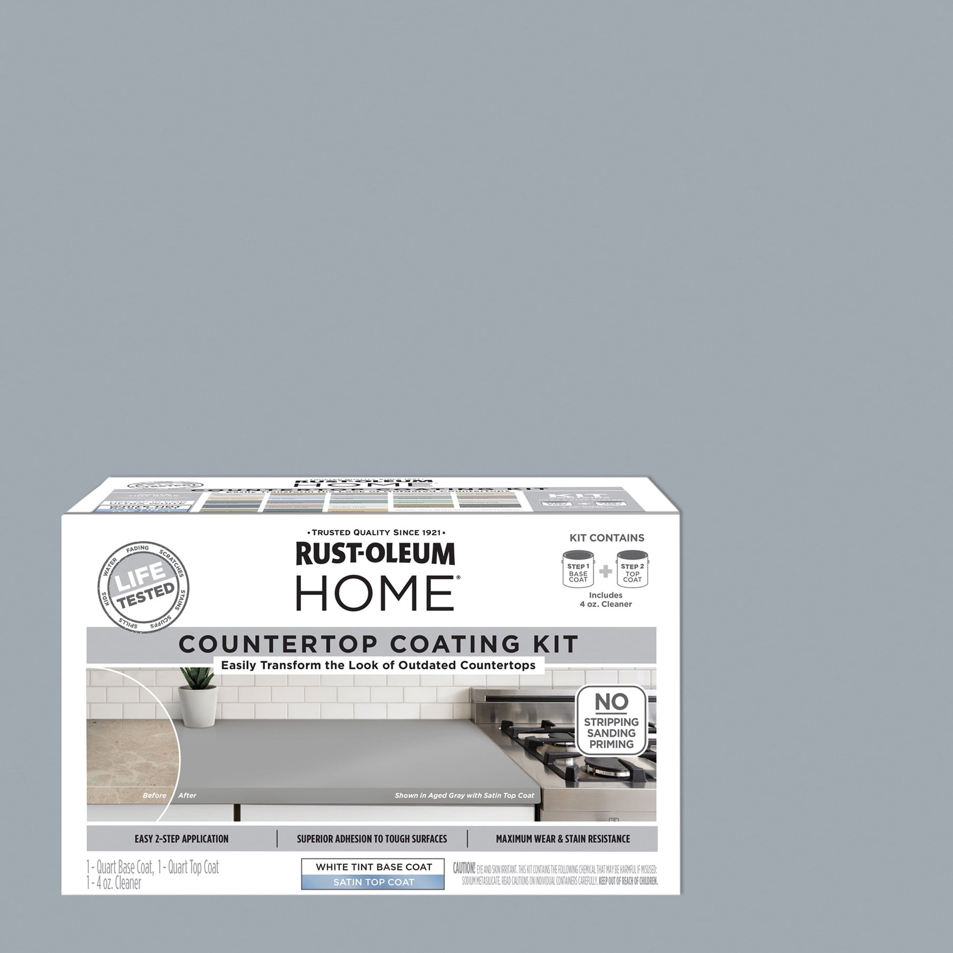 River Mist, Rust-Oleum HOME Countertop Satin Coating Kit-38496214T, Quart