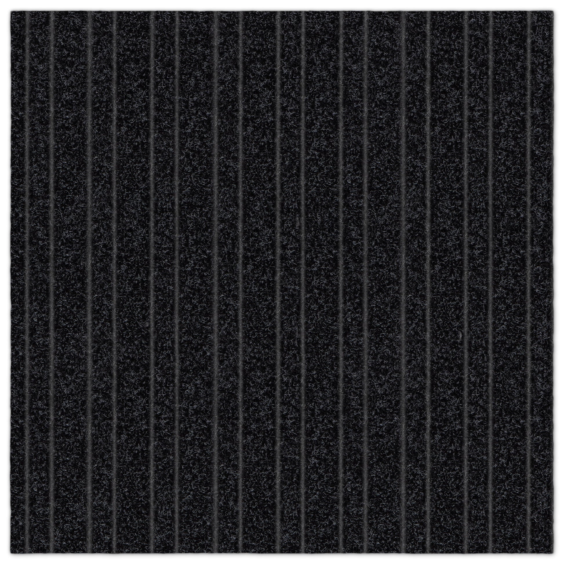 Roma Stripe Rib Black Residential 24 in. x 24 in. Peel and Stick Carpet Tile Square 60 Sq. ft. 15 Tiles Per Box for Home and Office