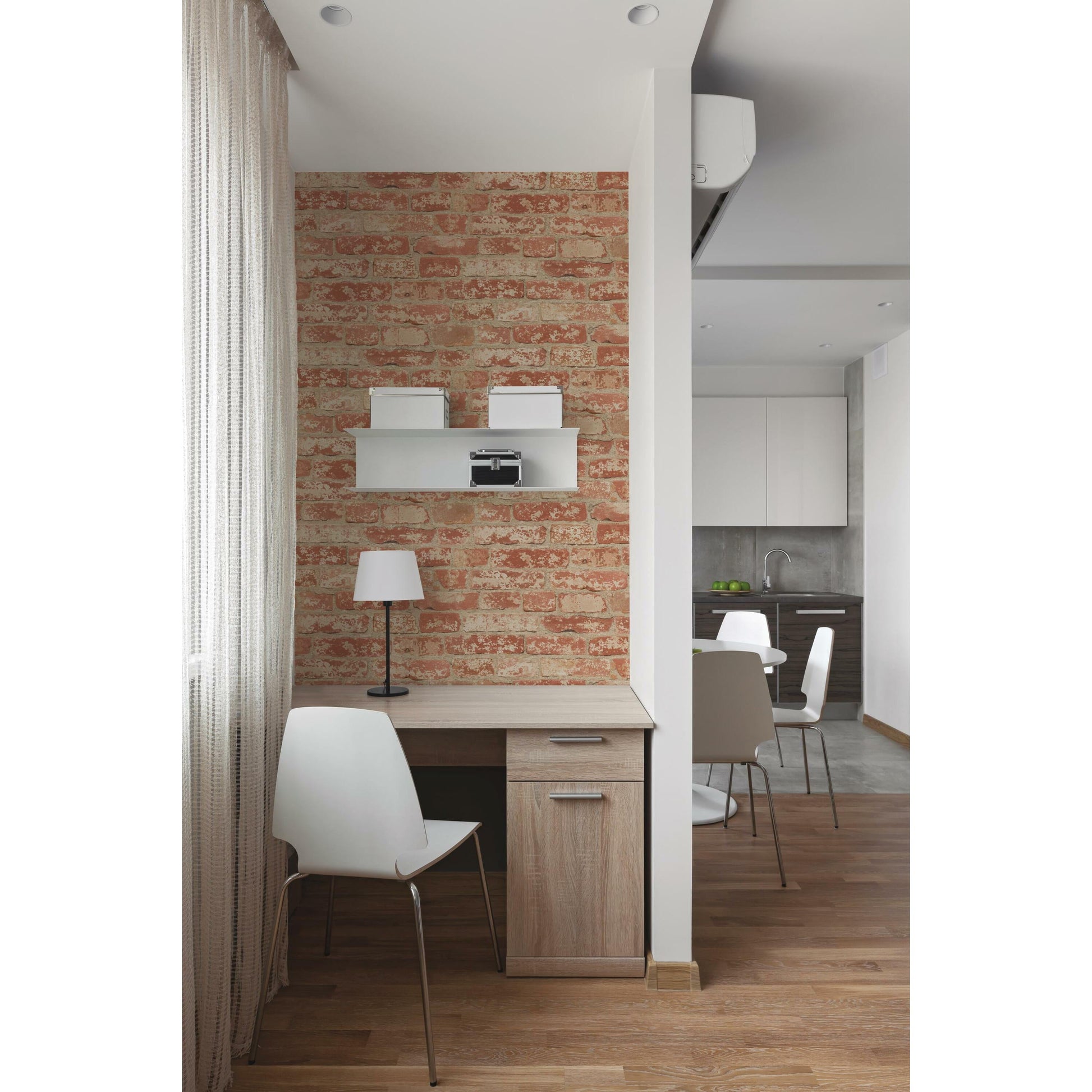 RoomMates Reclaimed Brick Peel and Stick Wallpaper, 20.5 in x 18 ft
