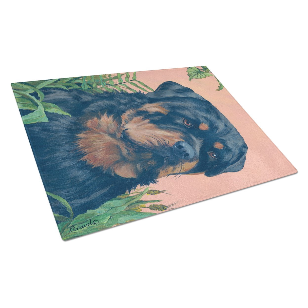 Rottweiler Glass Cutting Board Large
