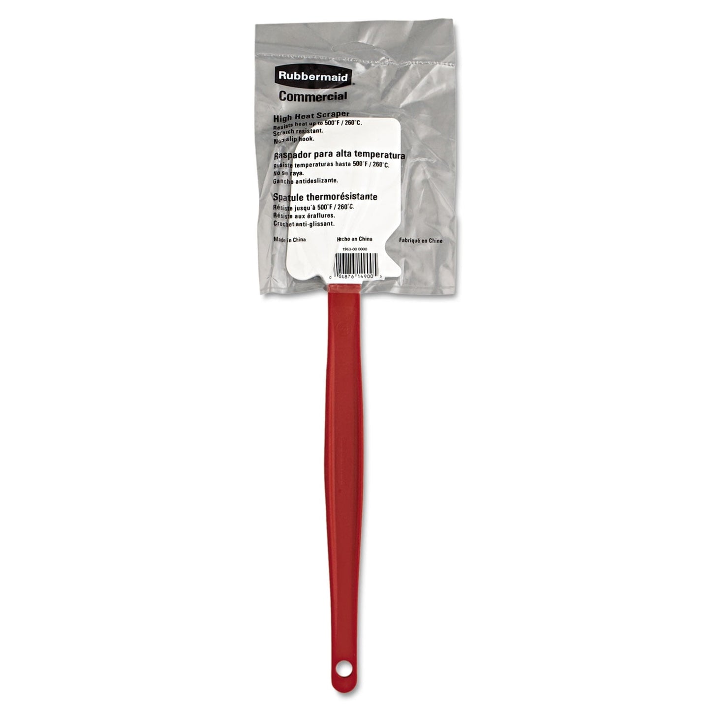 Rubbermaid High-heat Cook's Scraper, 13 1/2\", Red/white