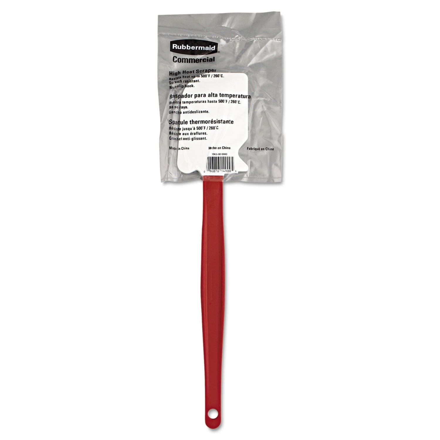 Rubbermaid High-heat Cook's Scraper, 13 1/2\", Red/white