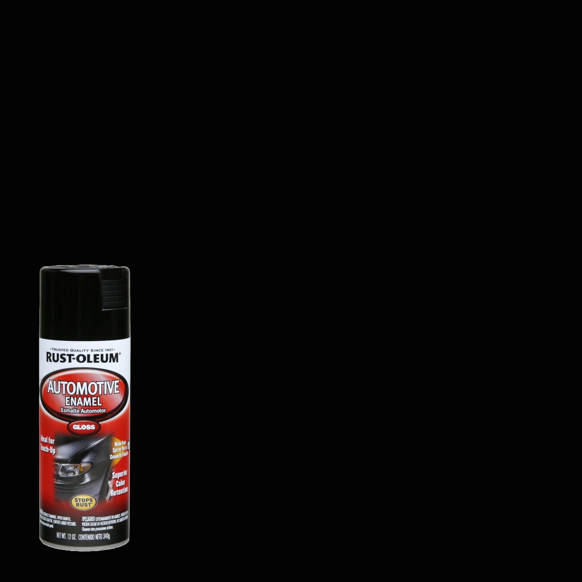 Rust-Oleum Automotive Enamel Gloss Black Spray Paint-252462, 12 oz, 6 Pack