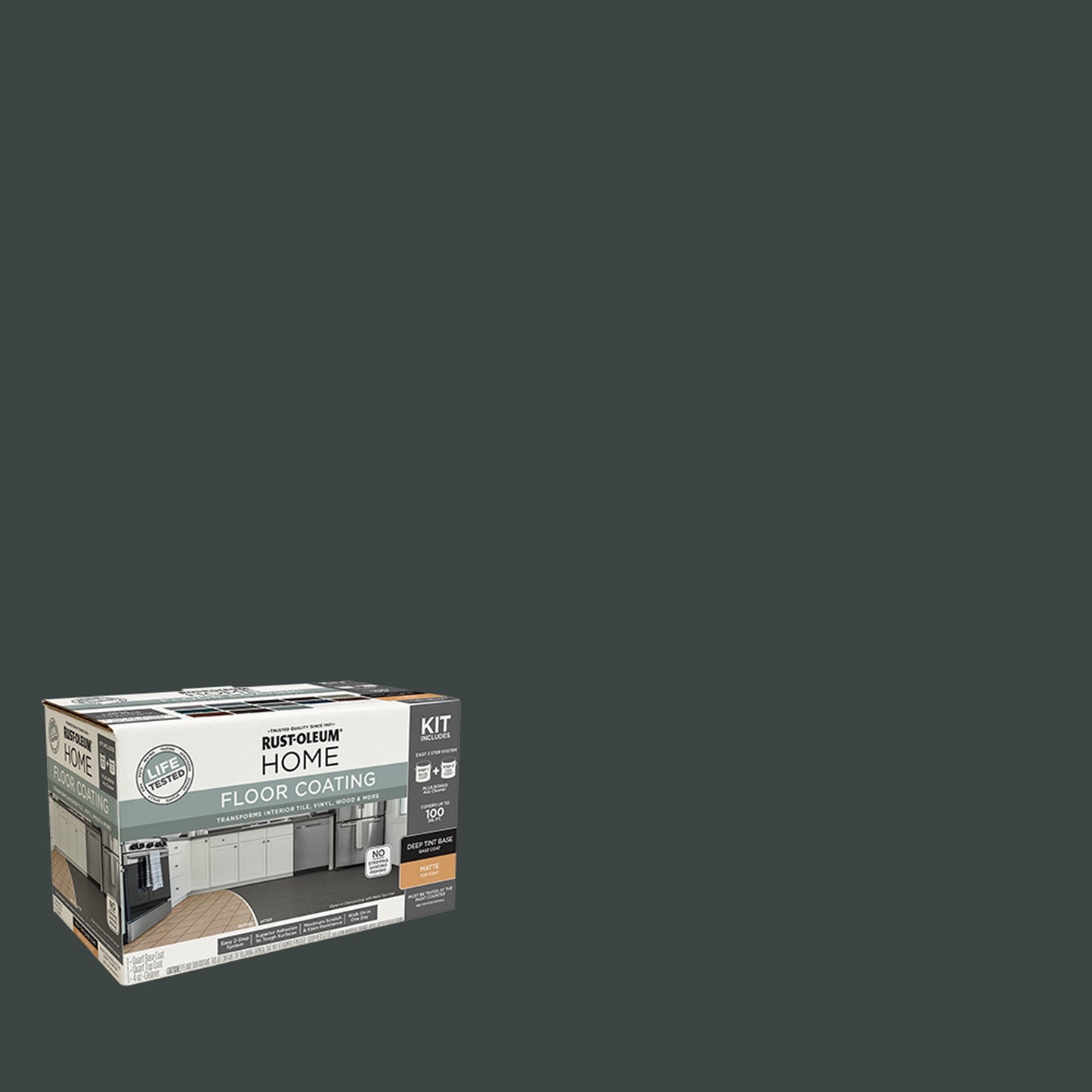 Rust-Oleum Home Matte Pine Interior Floor Coating Kit-363734T, Quart