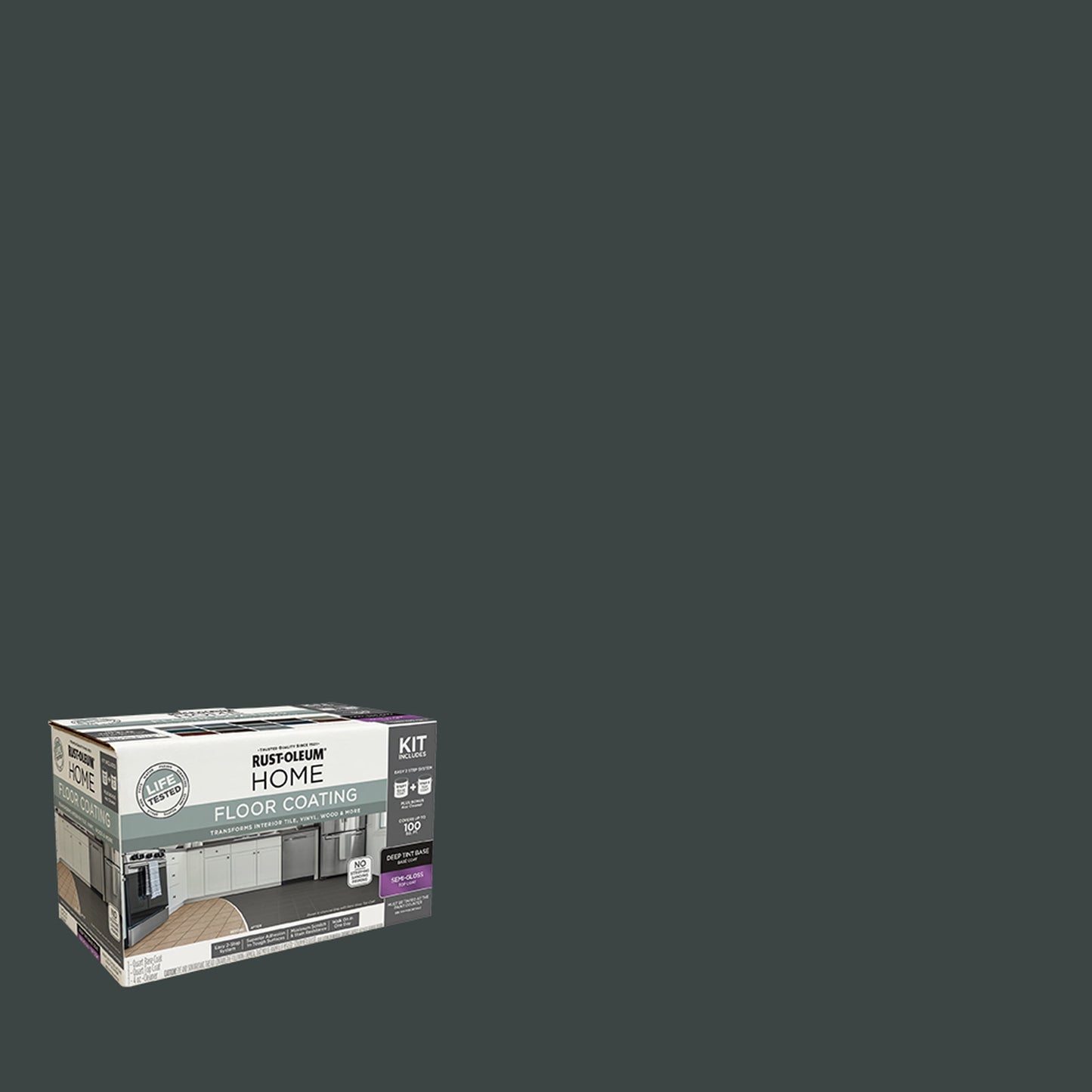 Rust-Oleum Home Semi-Gloss Pine Interior Floor Coating Kit-363721T, Quart
