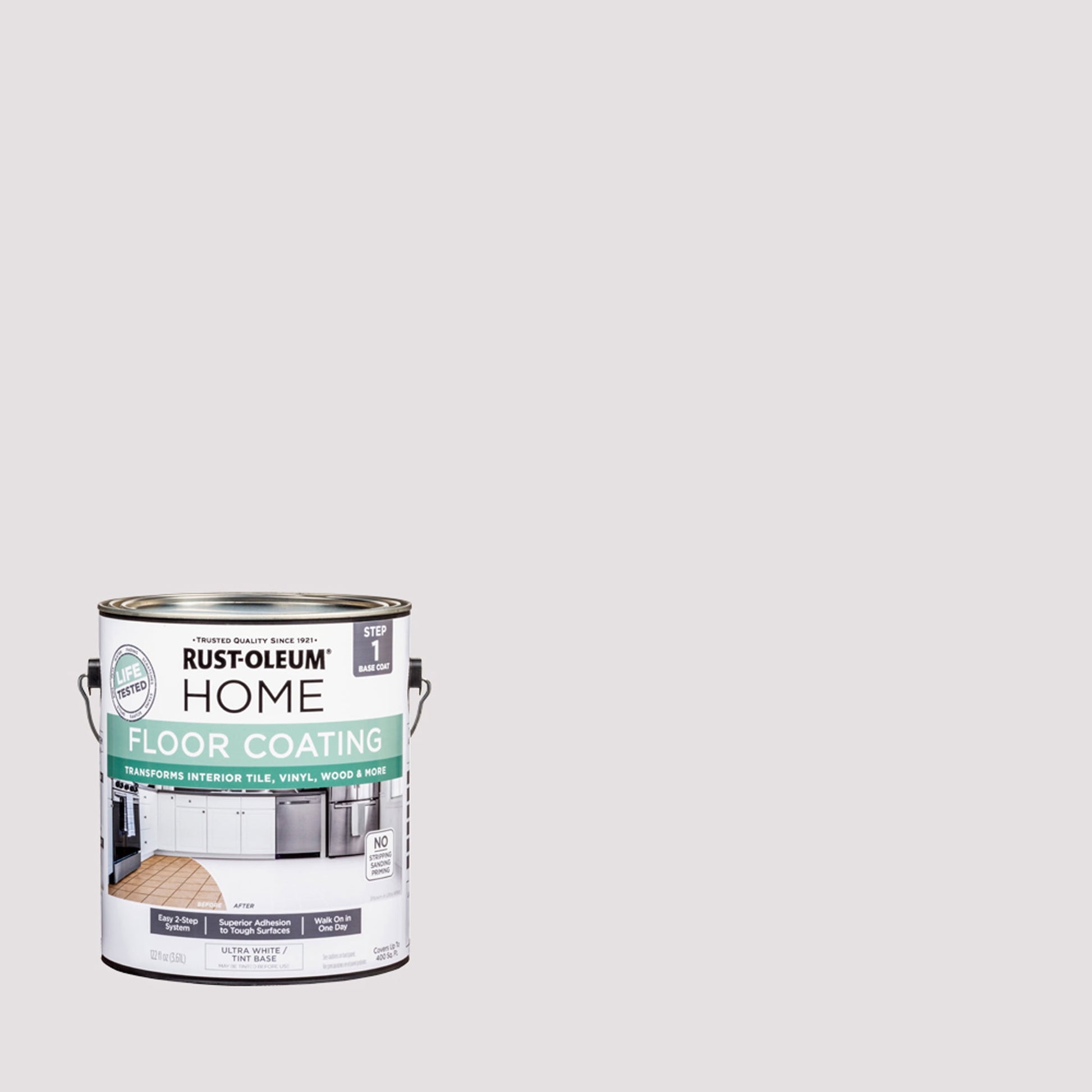 Rust-Oleum Home Steam Gray Interior Floor Coating Base Coat-363155T, Gallon