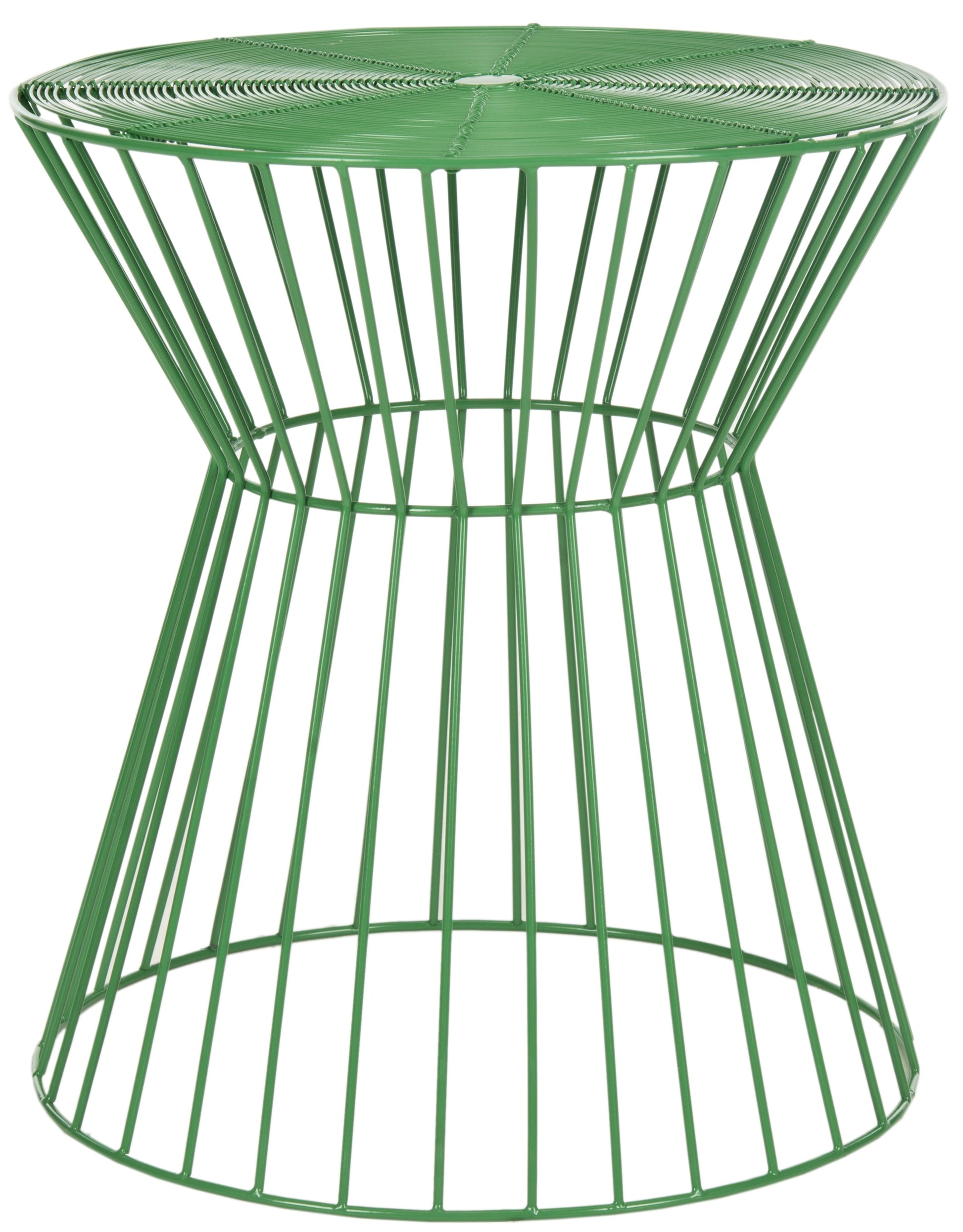 SAFAVIEH Adele 17.3 in. H Classic Mid Century Iron Wire Stool, Green
