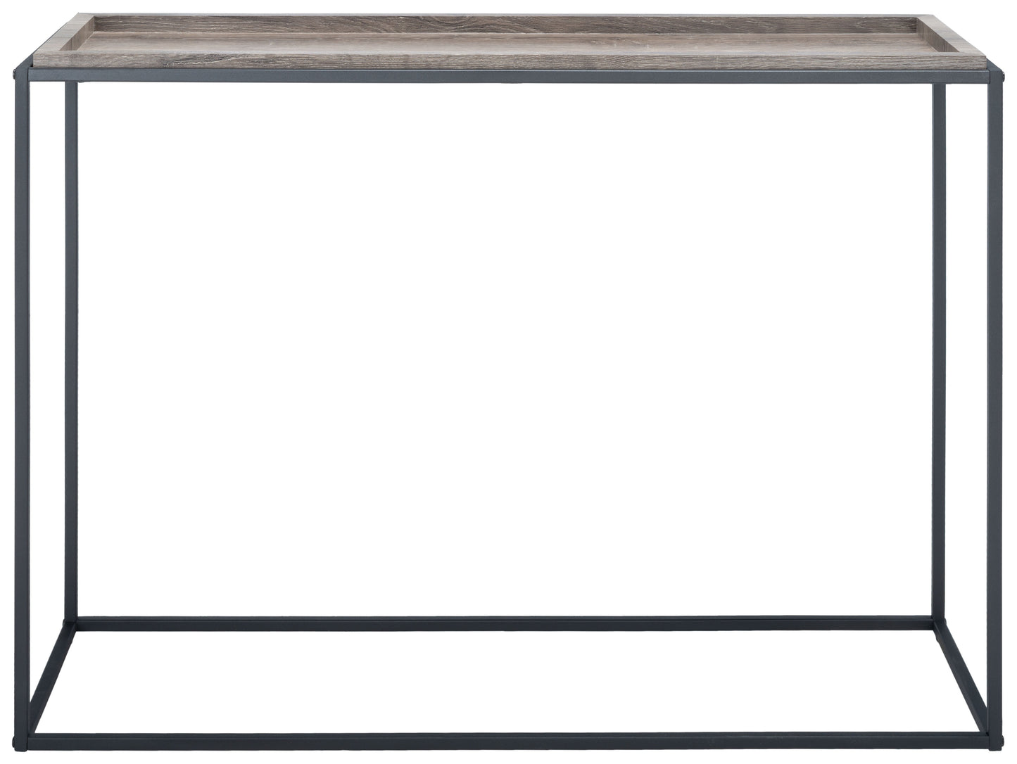 SAFAVIEH Andey Contemporary Brown/Black Metal Console Table (43.3 in. W x 15 in. D x 31.5 in. H)