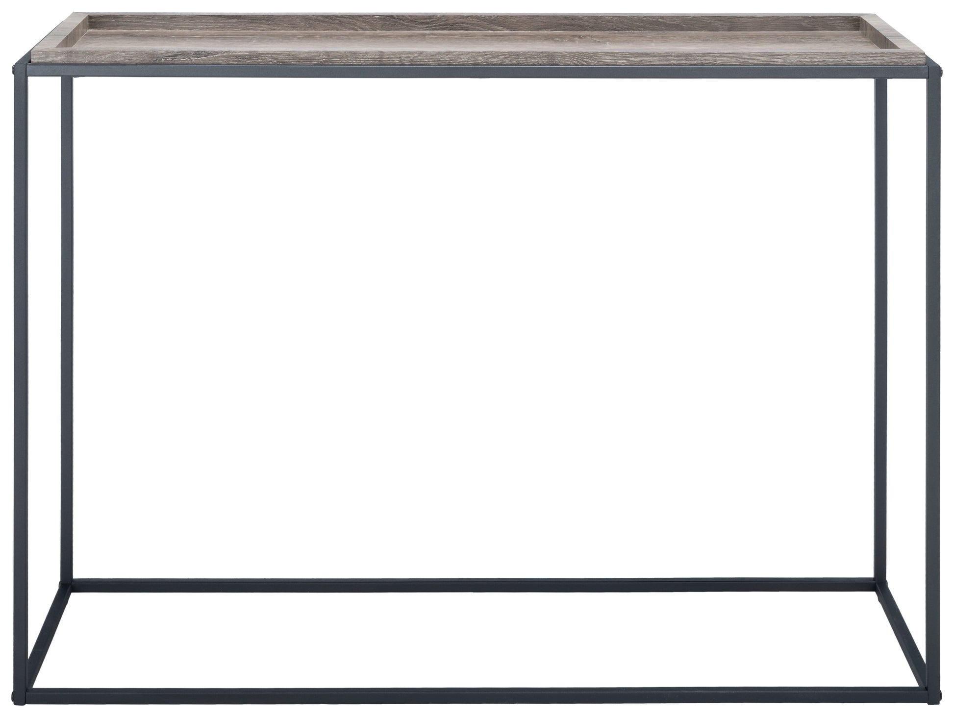 SAFAVIEH Andey Contemporary Brown/Black Metal Console Table (43.3 in. W x 15 in. D x 31.5 in. H)