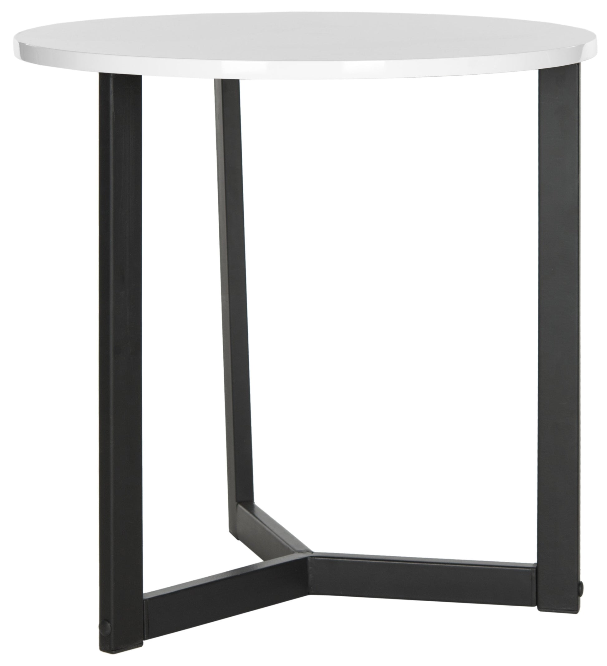 SAFAVIEH Ballard Mid Century Modern End Table, White/Black