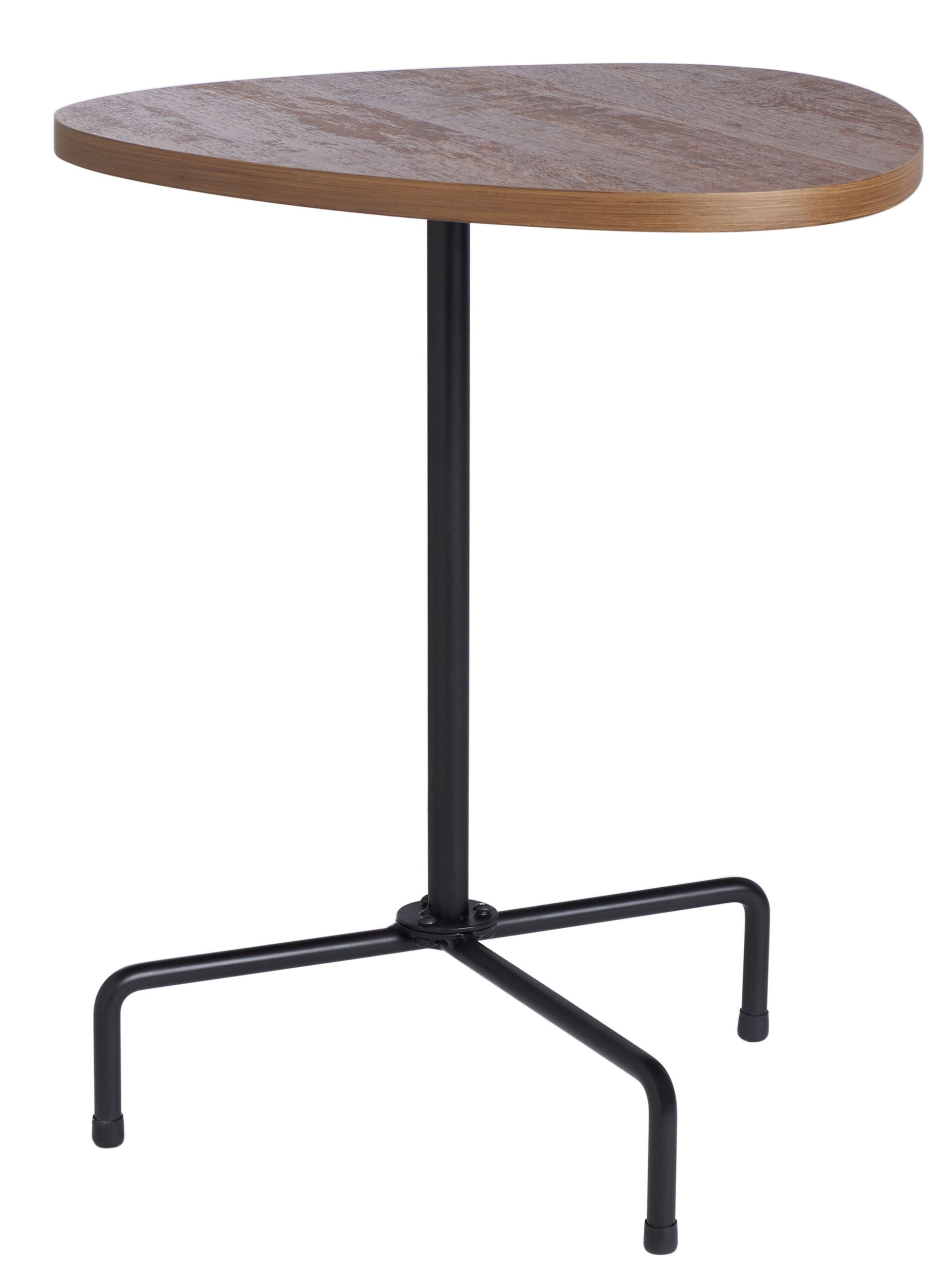 SAFAVIEH Berlin Tripod Guitar Pick Style Side Table, Walnut