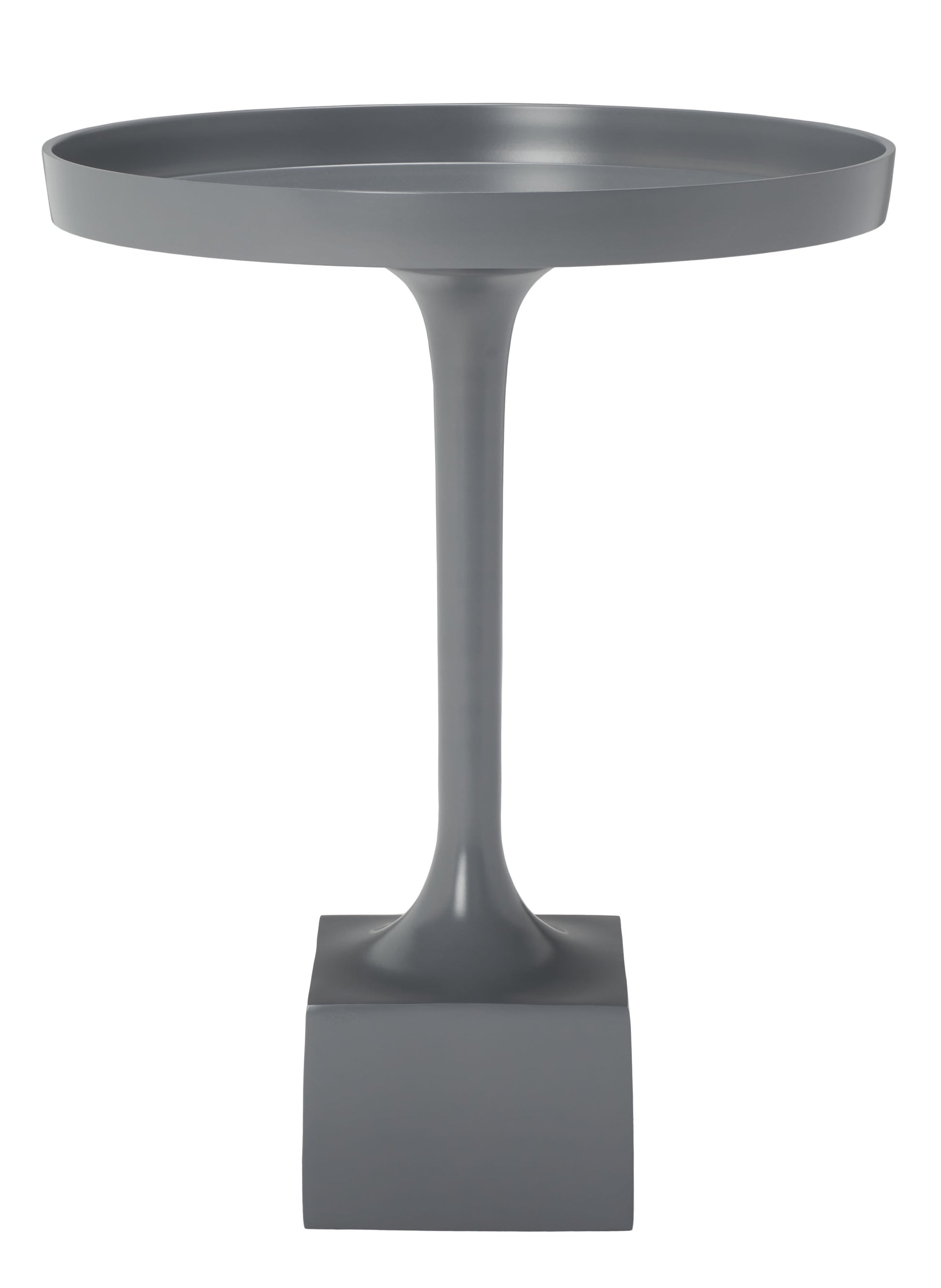 SAFAVIEH Corvus Round End Table, Dark Grey