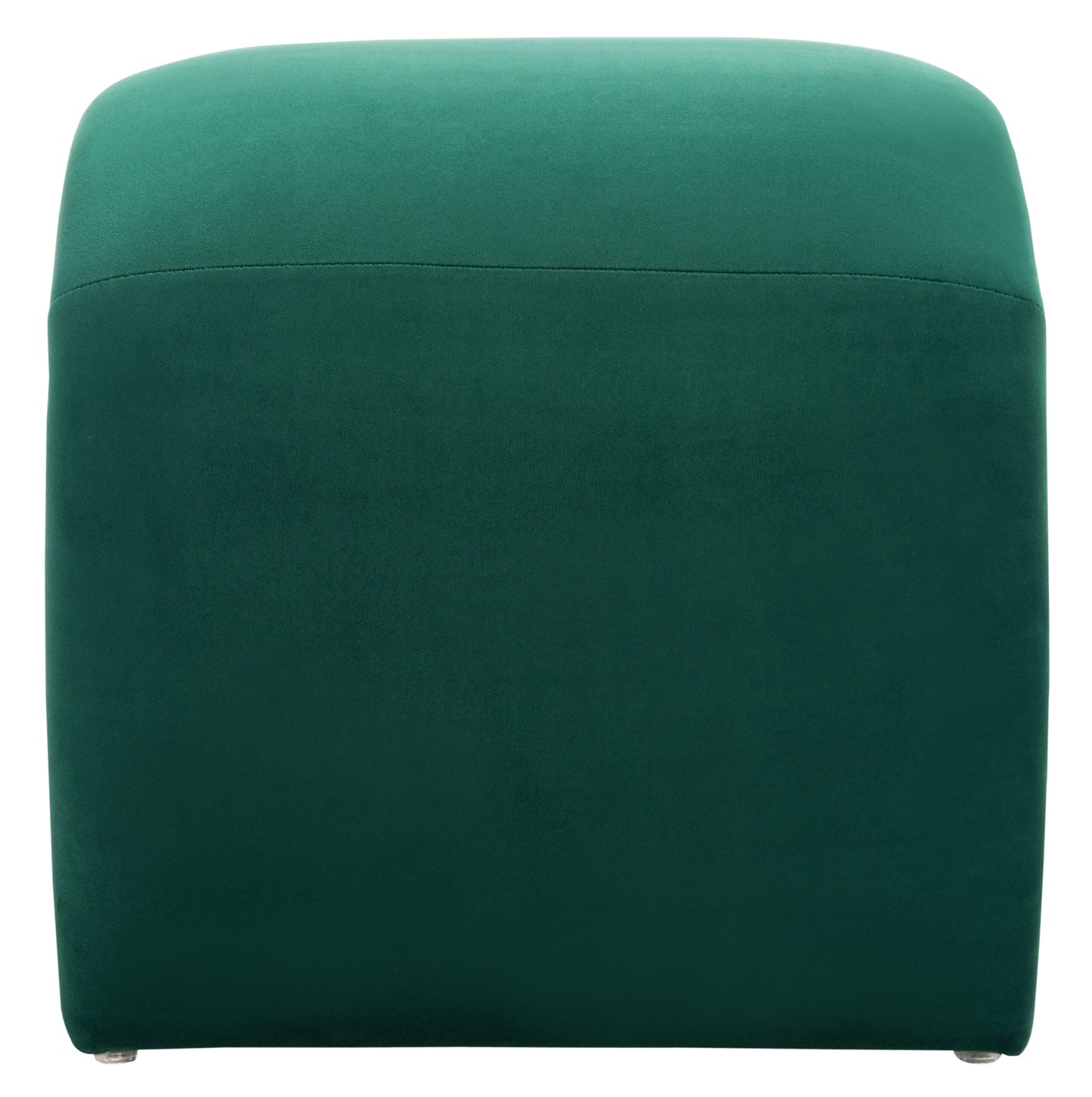 SAFAVIEH Kibo Modern Style n Shape Ottoman, Emerald ( 20.1 in. W x 18.3 in. D x 18.5 in. H)