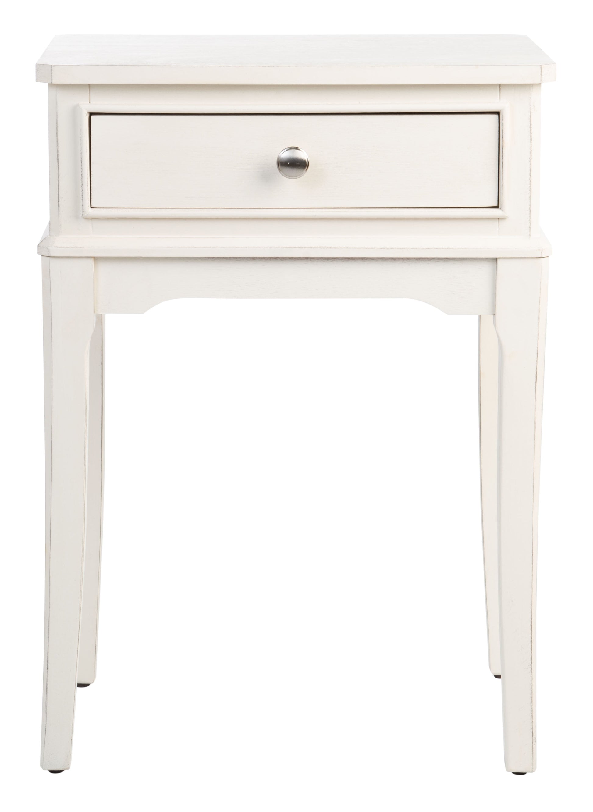 SAFAVIEH Opal French White Rectangle Wood Storage End Table (17 in. W x 13 in. D x 23.5 in. H)