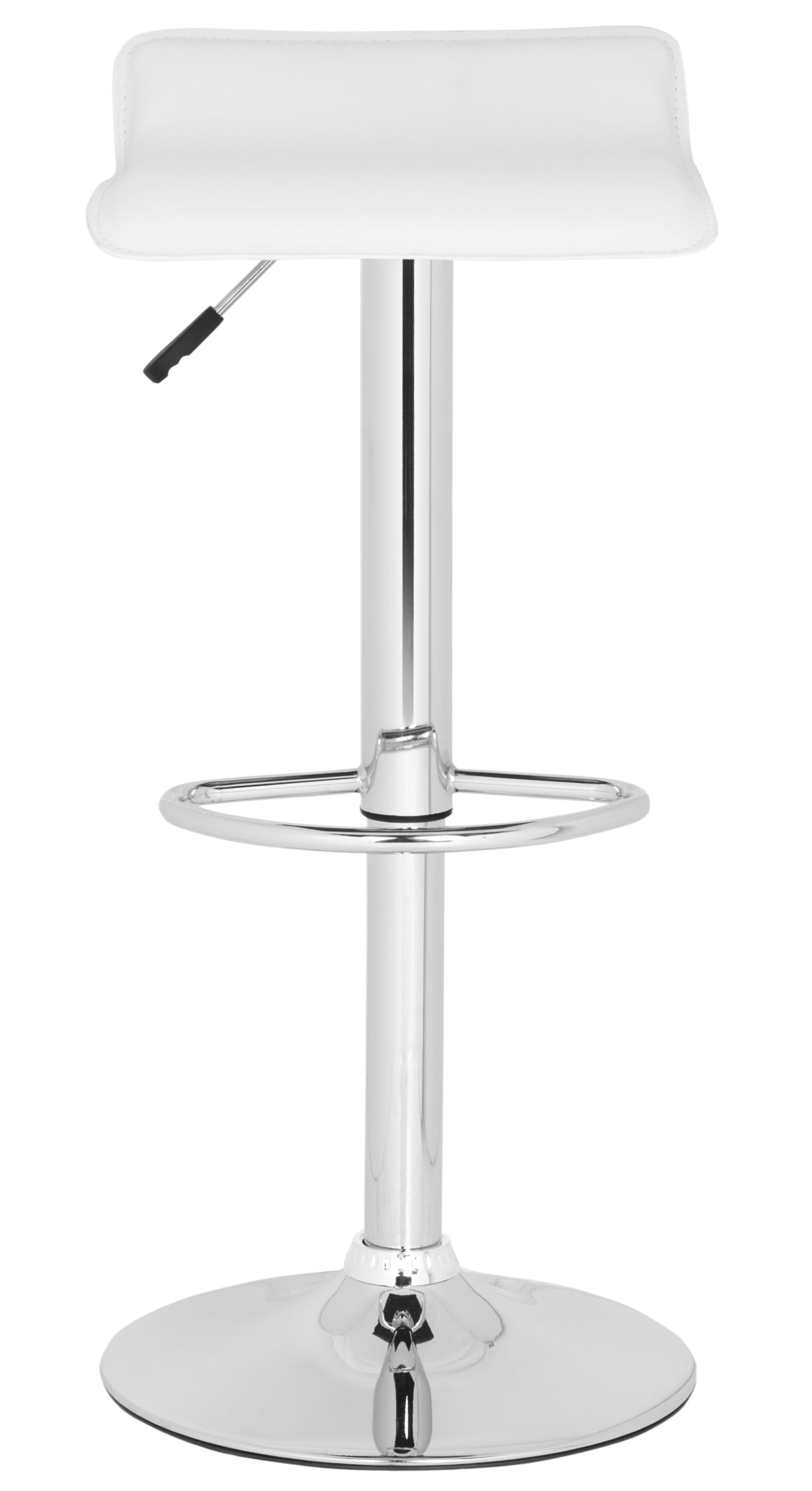 SAFAVIEH Sheba Square Swivel Low Back Bar Stool, White