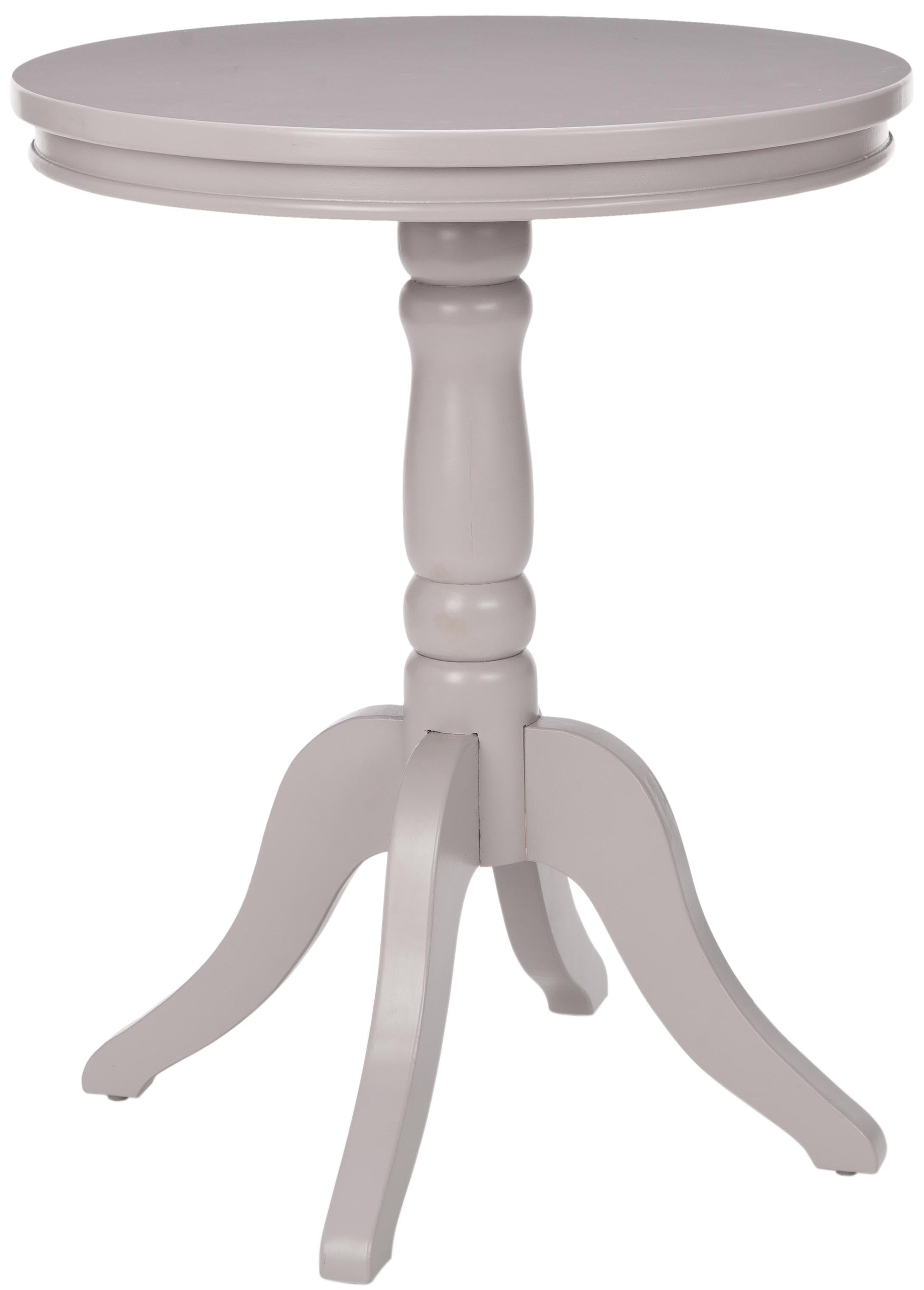 SAFAVIEH Vivienne Classic Solid Round Top Side Table, Quartz Grey