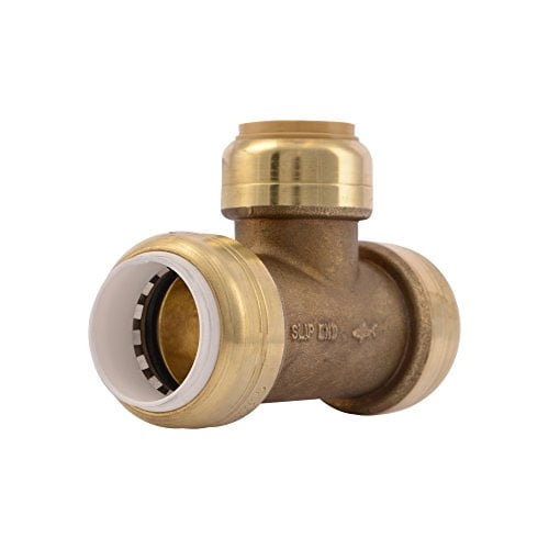 SharkBite Push to Connect 3/4 in. IPS x 3/4 in. Dia. IPS Brass Tee