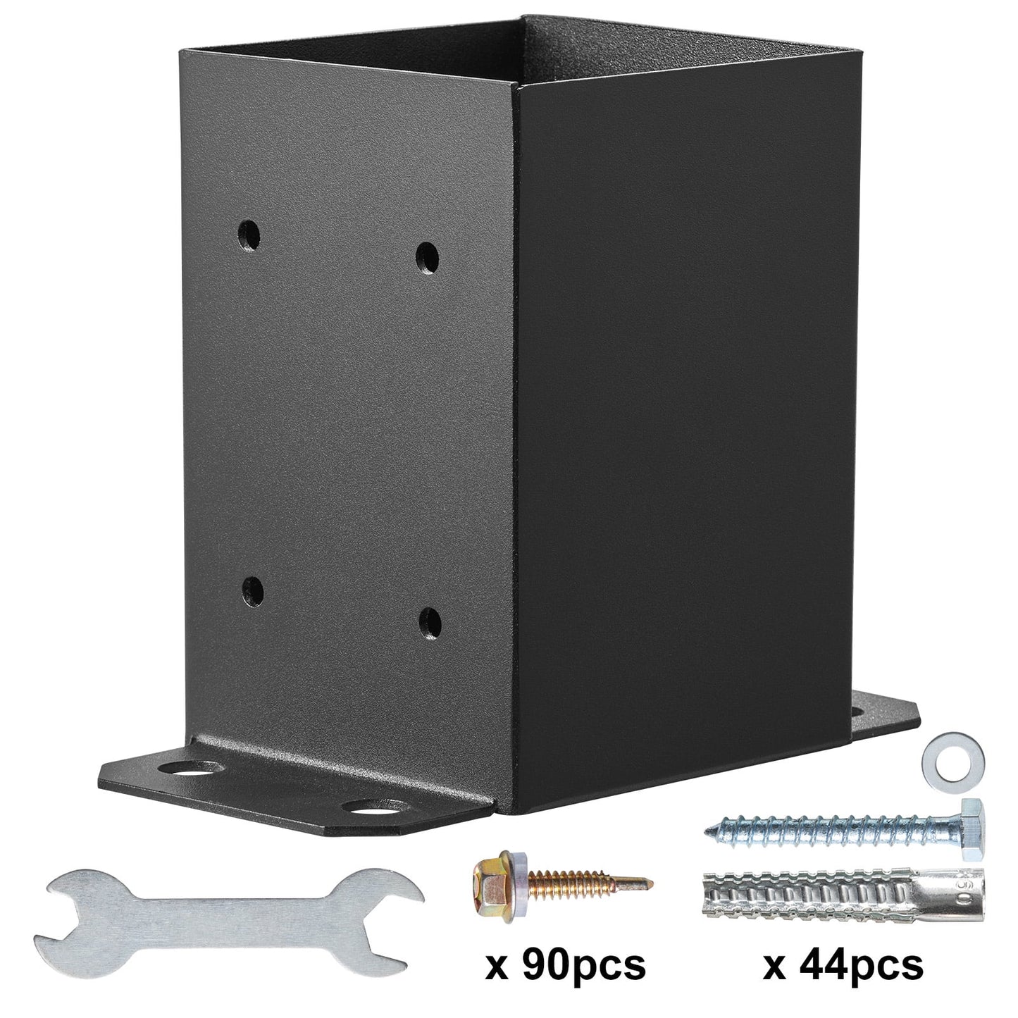 SKYSHALO 2.38 lb 3.78" x 5.51" x 6.42" Carbon Steel Post Brackets Black with M525 dovetail screws 10 Pack
