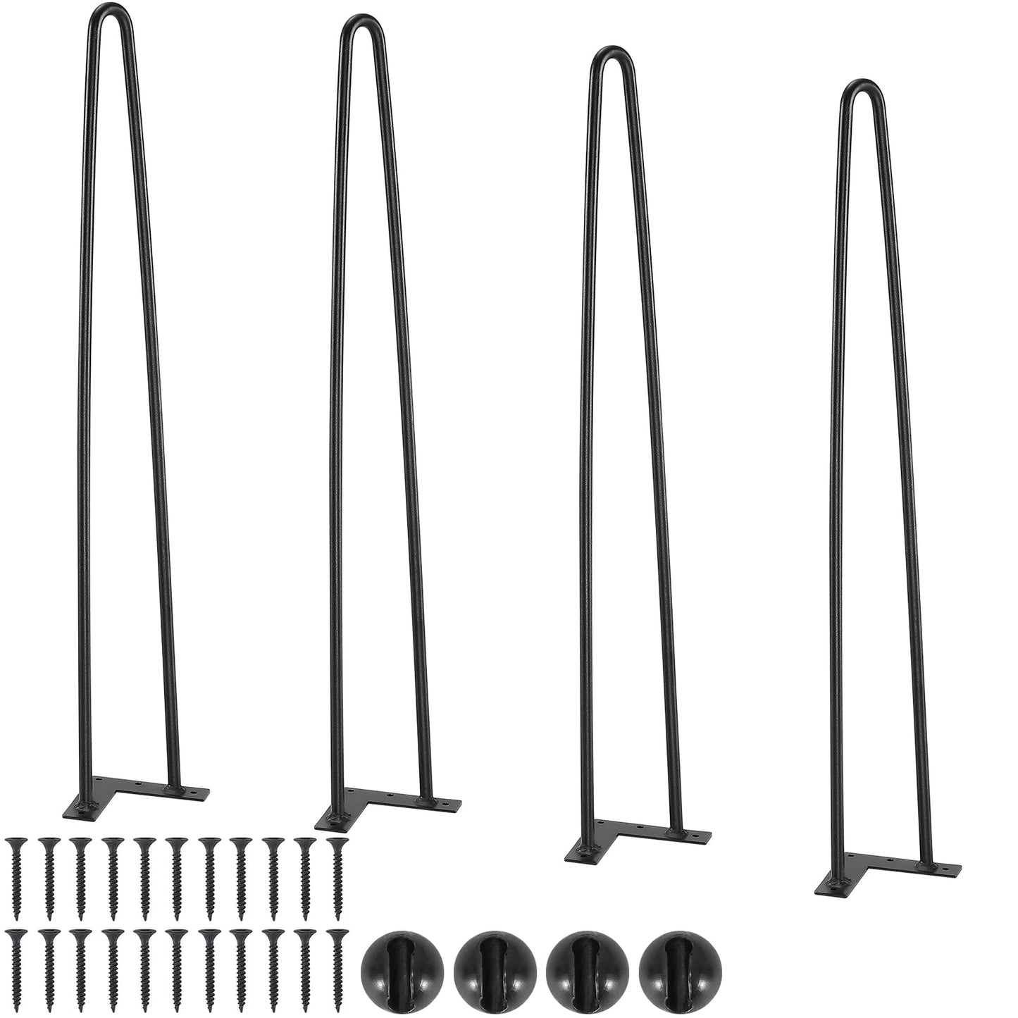 KFFKFF 28" Hairpin Furniture Legs Solid Metal Heavy Duty Dining Table Leg Modern