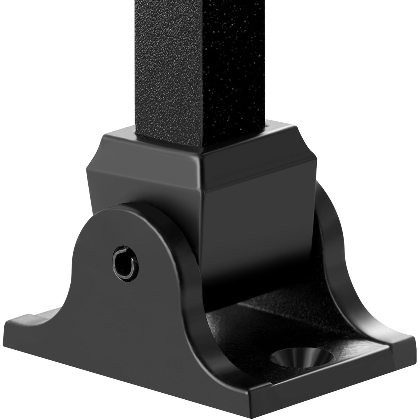 SKYSHALO Aluminum Baluster Shoes, Square Design, Compatible with 1/2" Stair Balusters, Includes Screw Holes, Black Spray Finish, for Staircase Spindles, 50 Pack