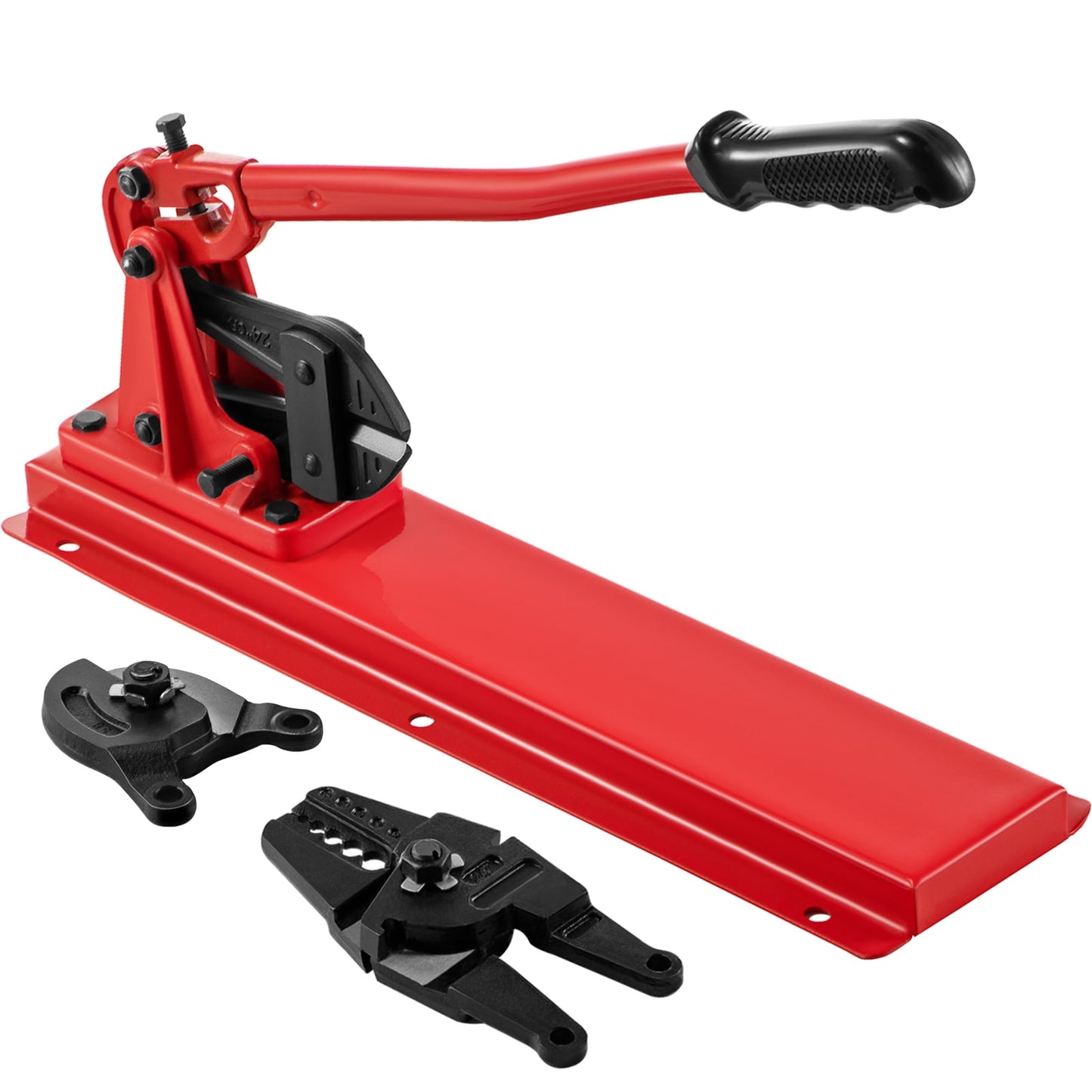 SKYSHALO Bench Swager Tool 24" Wire Rope Swaging Tool w/Crimper Cable Bolt Cutter Head Bench Crimper 1/16"-3/16" Aluminum/Copper Sleeves Bench Cable Alloy Steel Crimper Swager for1/2" Wire Rope