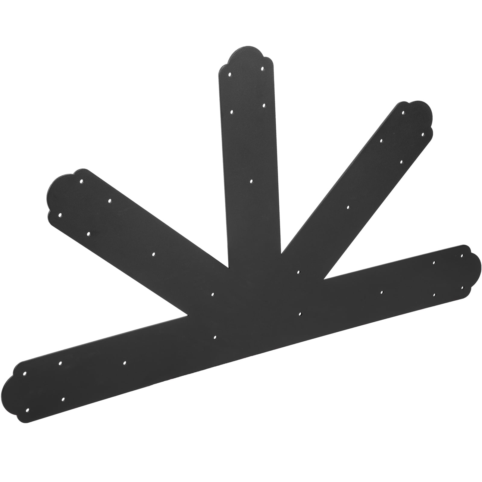 SKYSHALO Gable Panels, 12:12 Pitch Truss Connector Plate, Powder-Coated Steel Bracket, 4mm Thick Metal, 36.2" x 20.5", Black, 1 Set