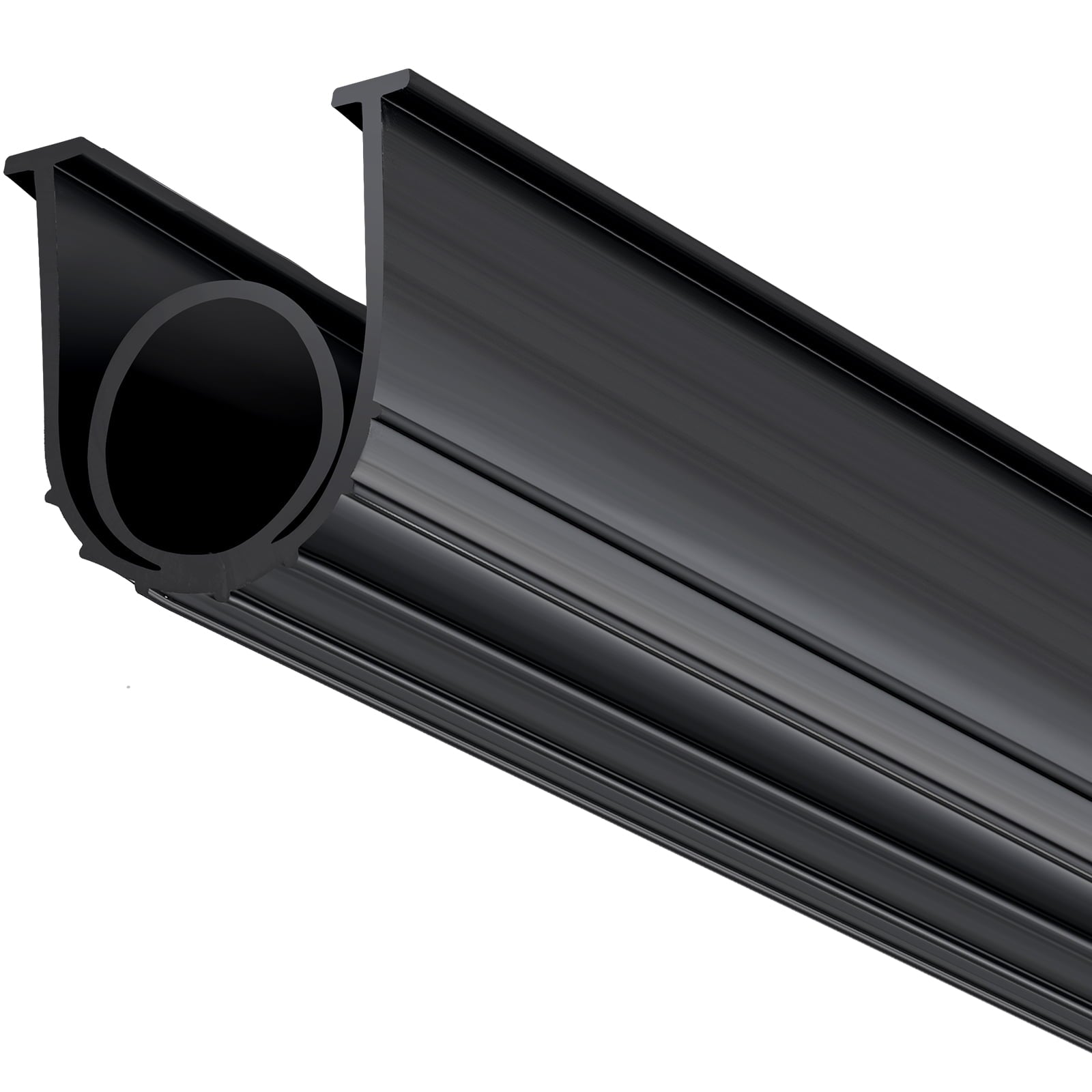 KFFKFF Garage Door Seals Bottom Rubber Weather 20 ft Stripping Kit Seal Strip Replacement, Universal Weatherproof Threshold Buffering Sealing Rubber 5/16 inch T-end