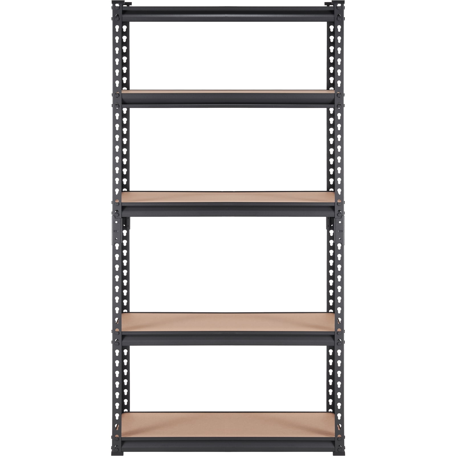 SKYSHALO Garage Storage 5-Tier SPCC Carbon Steel, MDF Boards 33.86 x 3.54 x 12.60 Inches, Black