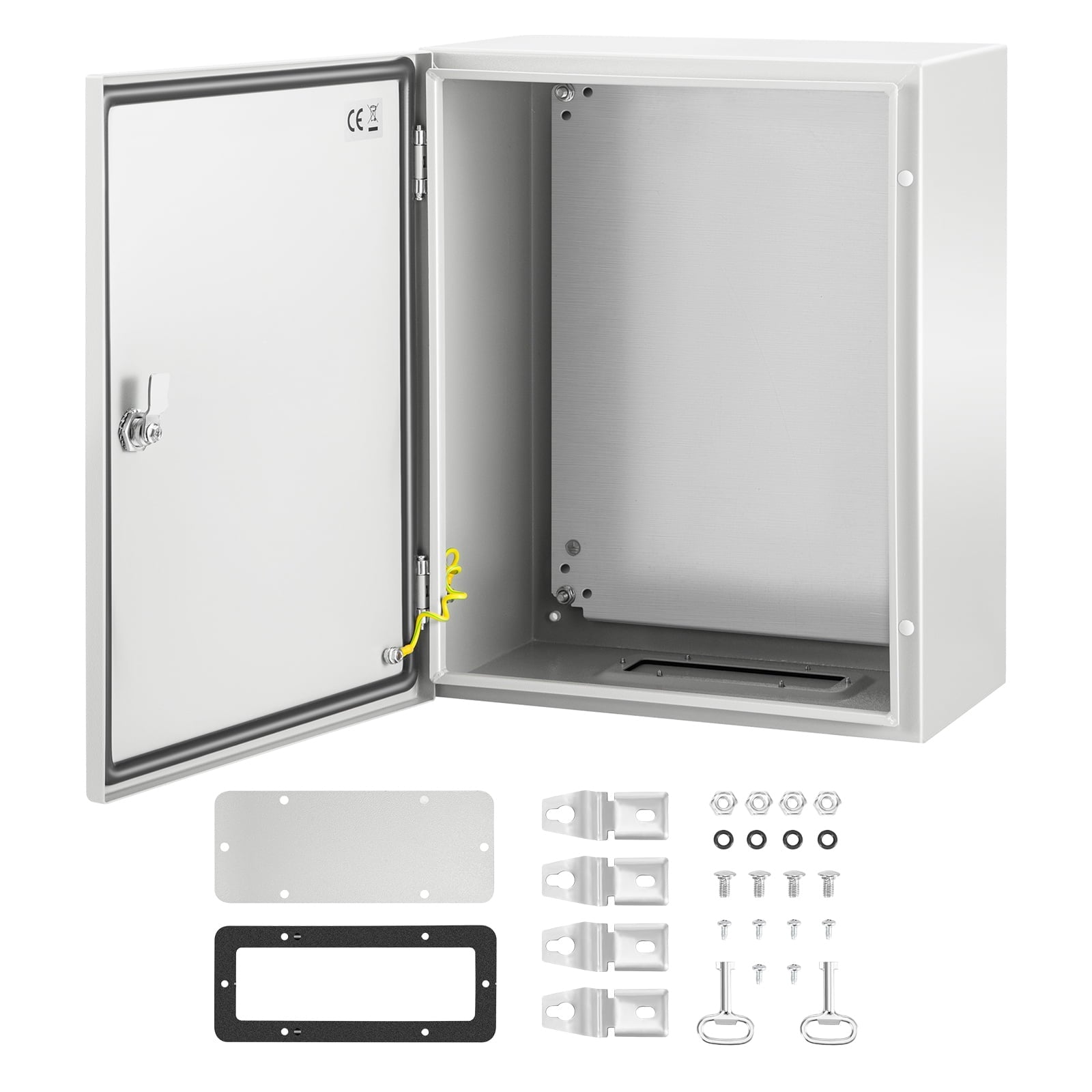 SKYSHALO NEMA Metal Case, Dimensions 20x16x10 inches, NEMA 4X Metal Electric Enclosure, IP66 Rated for Water & Dust Resistance, Suitable for Both Outdoor & Indoor Use, Includes Mounting Plate