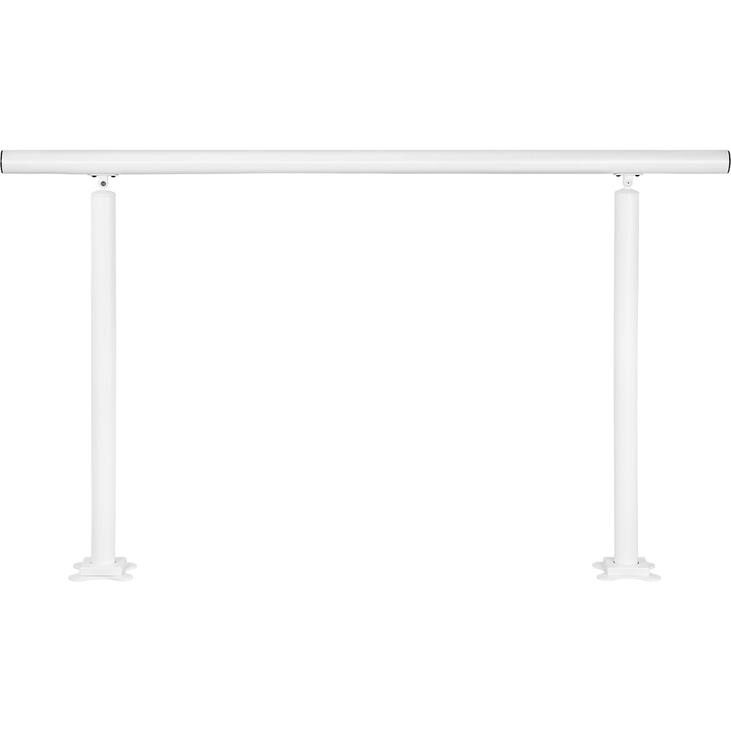 KFFKFF Outdoor Stair Railing Kit, Adjustable Angle White Aluminum Stair Hand rail for The Elderly, , 5 ft Handrails 0-5 Steps, Handrails For Outdoor Steps
