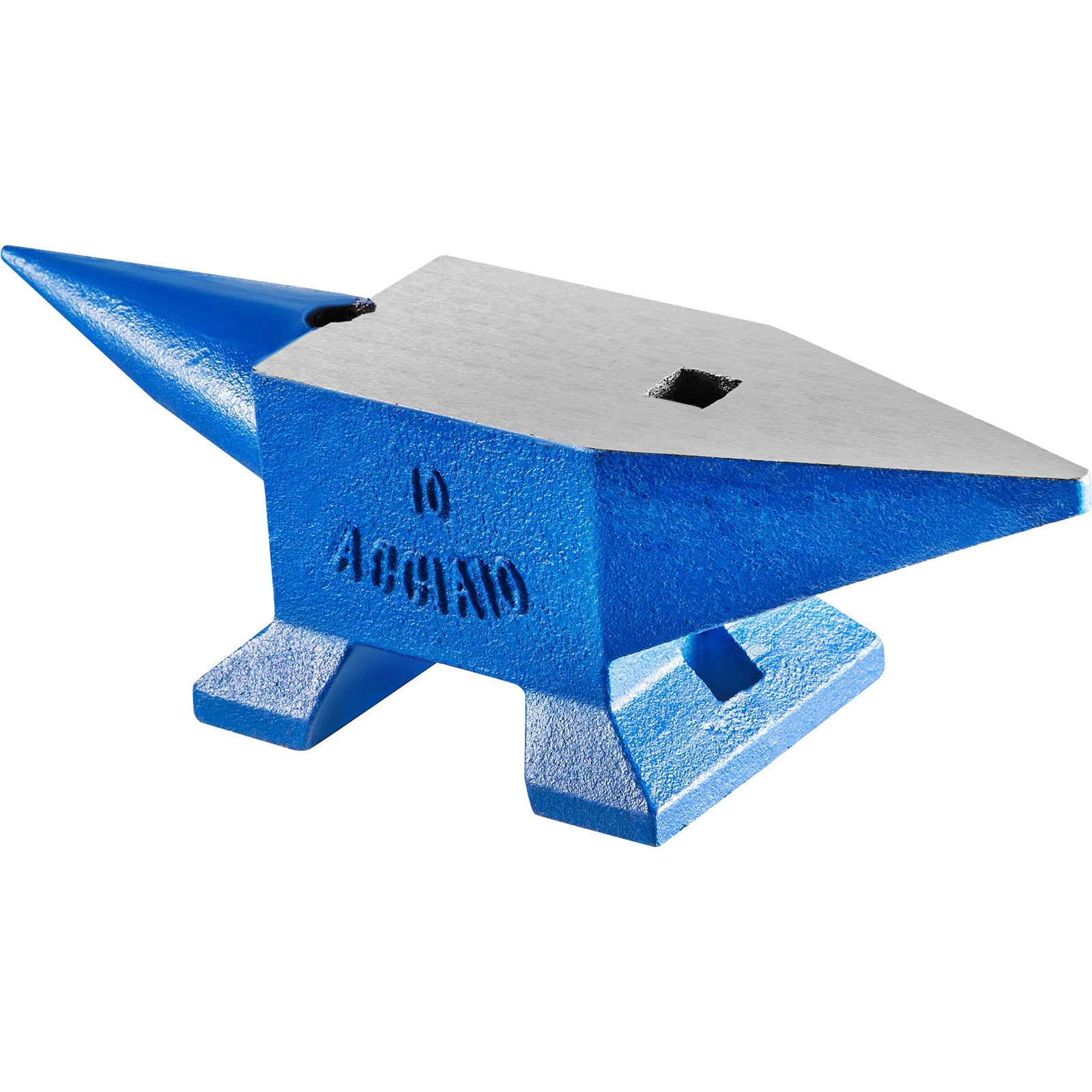 KFFKFF Single Horn Anvil 22Lbs Steel Anvil Blacksmith for Sale Forge Steel Tools W/Round and Square Hole and Equipment Anvil Rugged Blacksmith Jewelers Durable and Robust Metalsmith Tool
