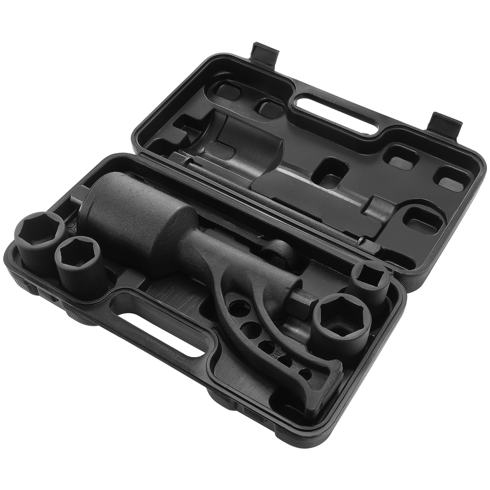 KFFKFF Torque Wrench, 1" Drive Heavy Duty Torque Multiplier Wrench with 4 Sockets (21-41mm), Drive Lug Nut Wrench/Multiplier Heavy Duty Torque Multiplier Wrench Set, 1:64 6,800N.m Lug Nut Remover