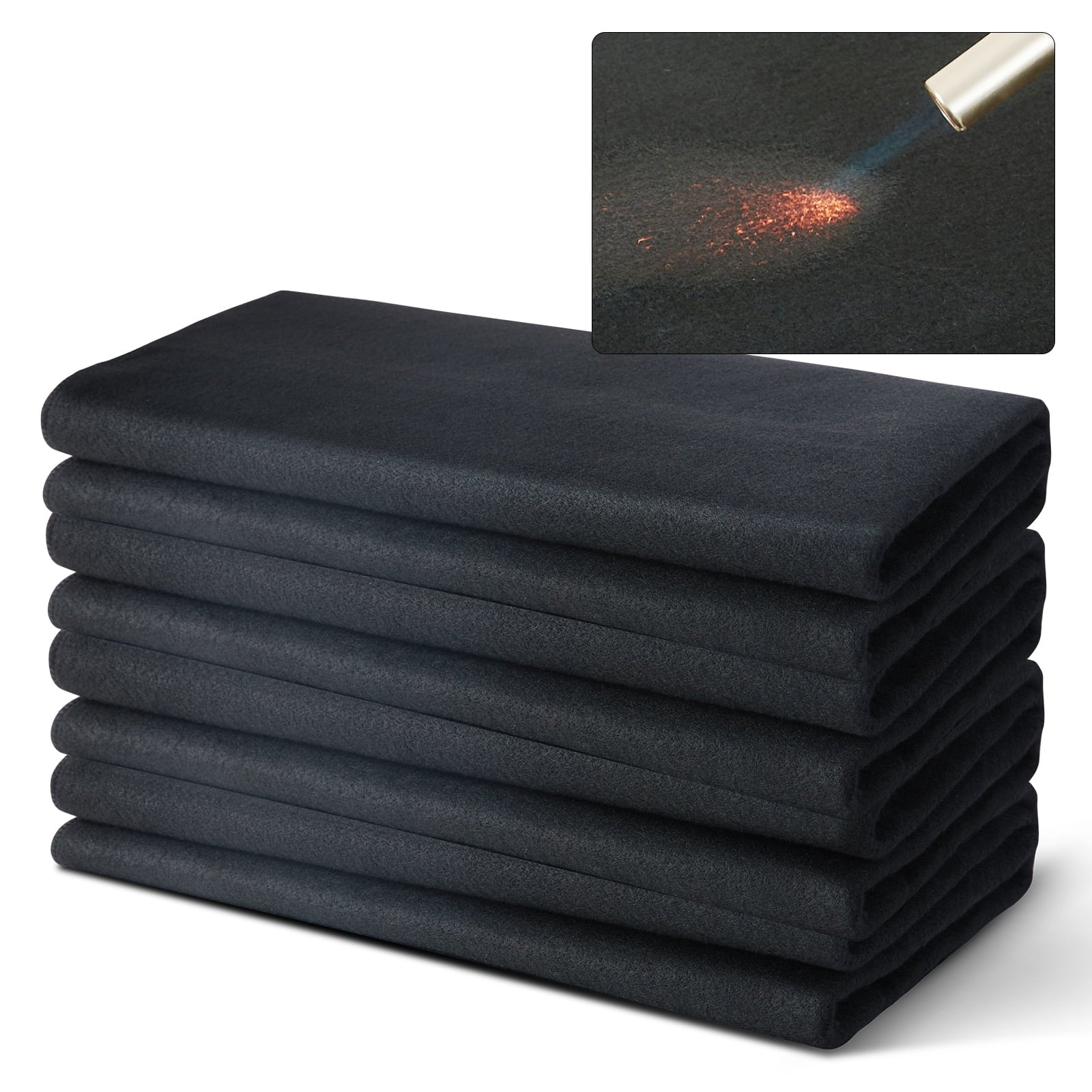 SKYSHALO Welding Blankets Flame 37" x 36" Retardant Welding Mat Up To 1800Â°F 4 Pack