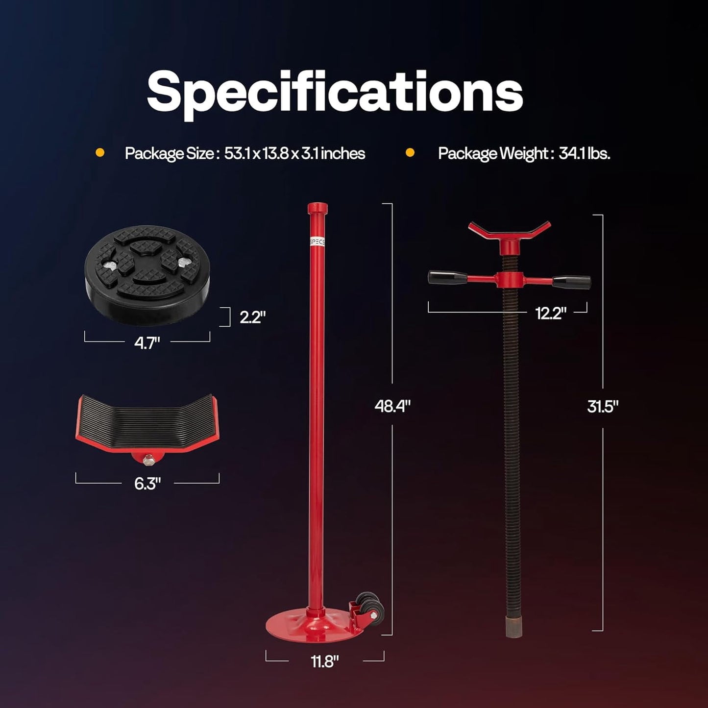 SPECSTAR Under Hoist Support Stand Weight Rack, 1 Pack