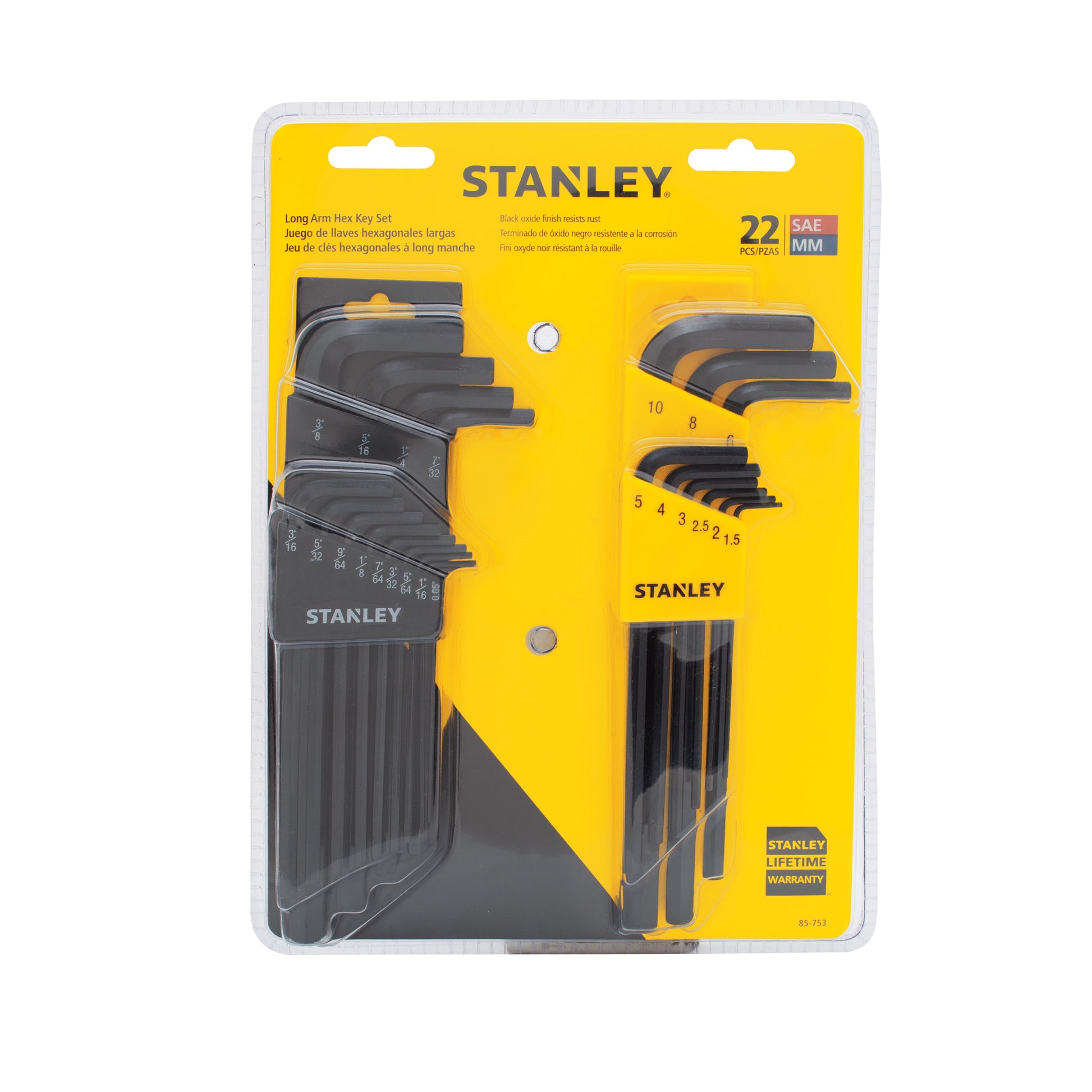STANLEY 85-753 22pc Hex Key Set