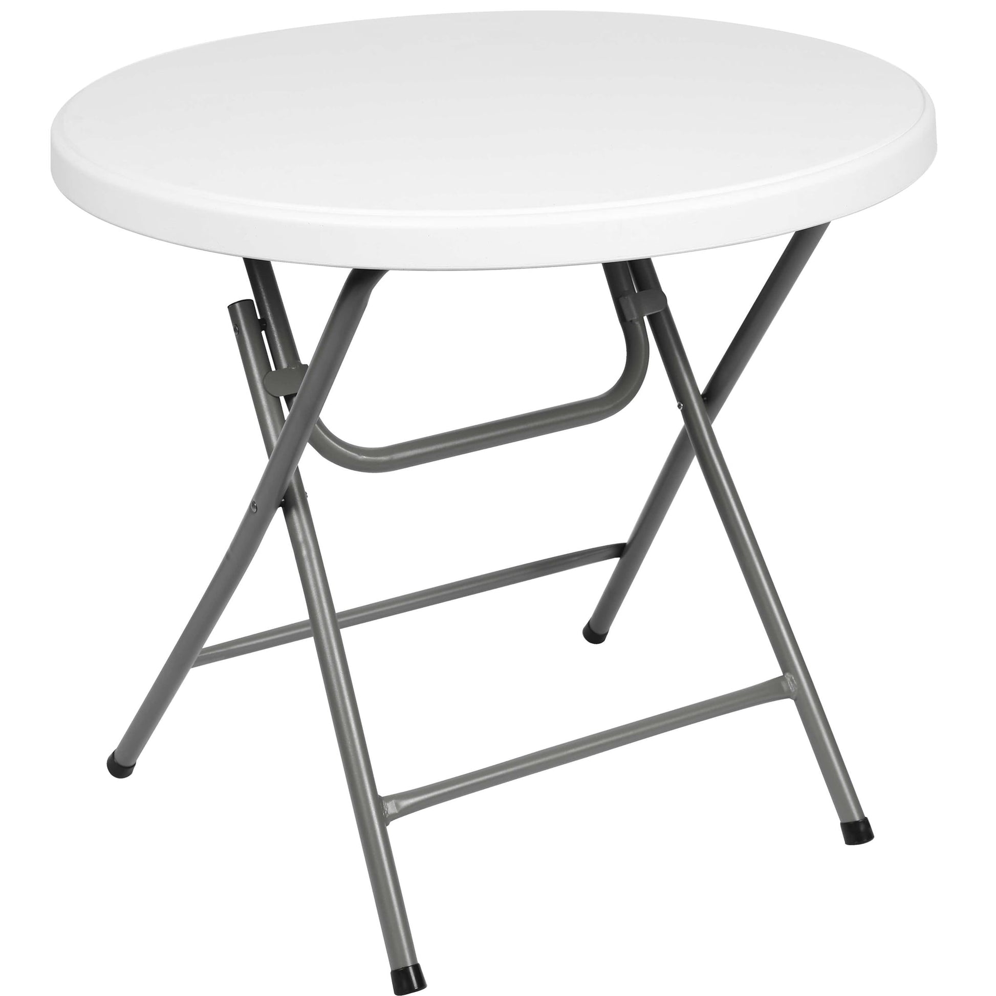 SUGIFT Mesa Plegable Redonda de 32 Pulgadas Blanca para Interior y Exterior