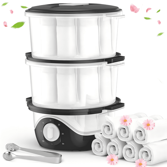 SUGIFT Hot Towel Warmer for Facials, Holds 18 Towels, Towel Steamer, 60 Min Auto Shut Timer, 2-Layer Baskets for Spa, Black
