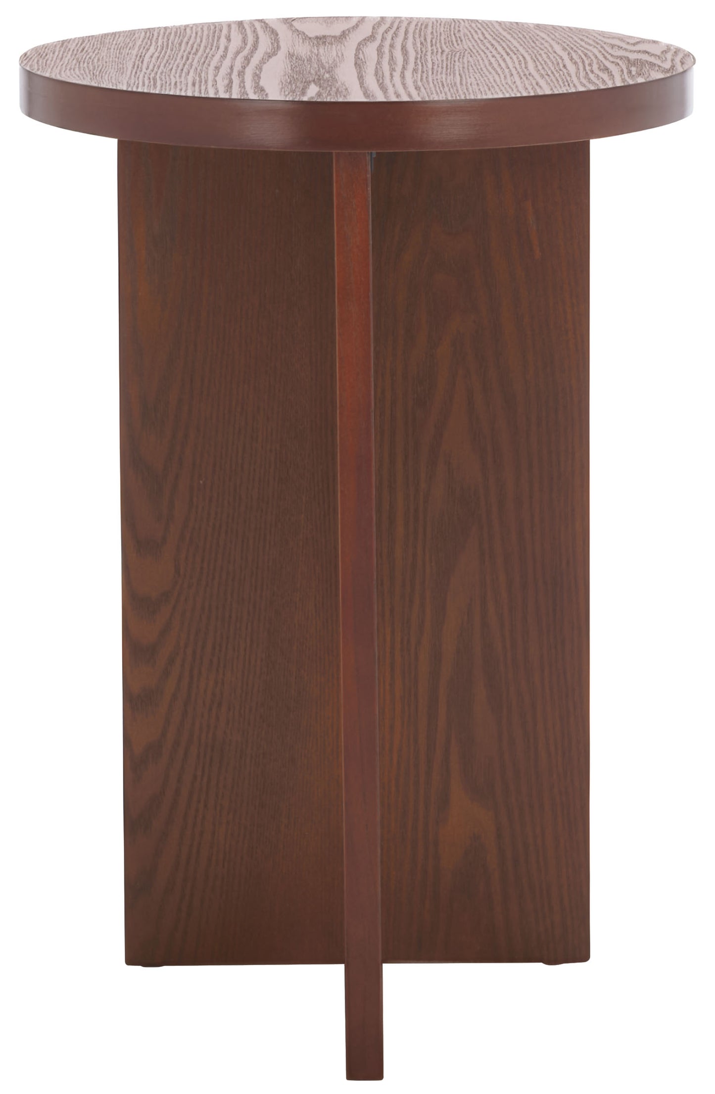 Safavieh Barashi Modern Wood Round End Table, Walnut
