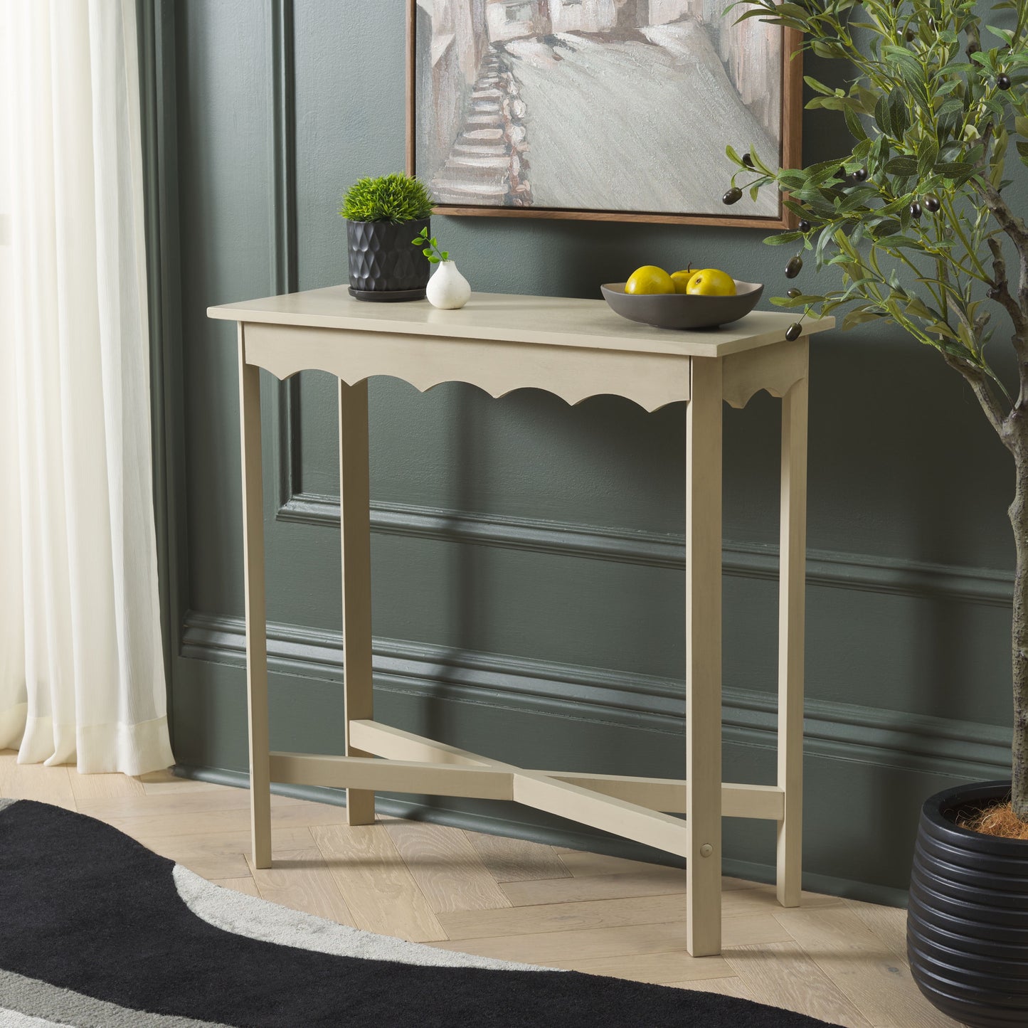 Safavieh Seraphina Cottage Wood Console Table, Desert Brown