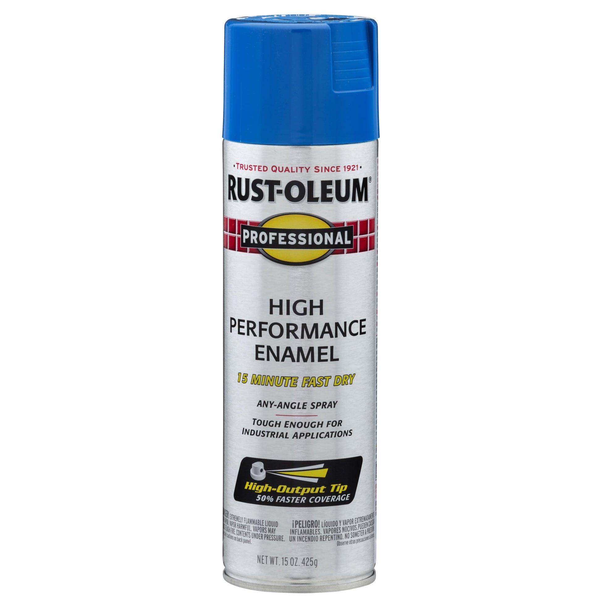 6 Pack, Safety Blue, Rust-Oleum Professional High Performance Gloss Enamel Spray Paint-7524838, 15 oz