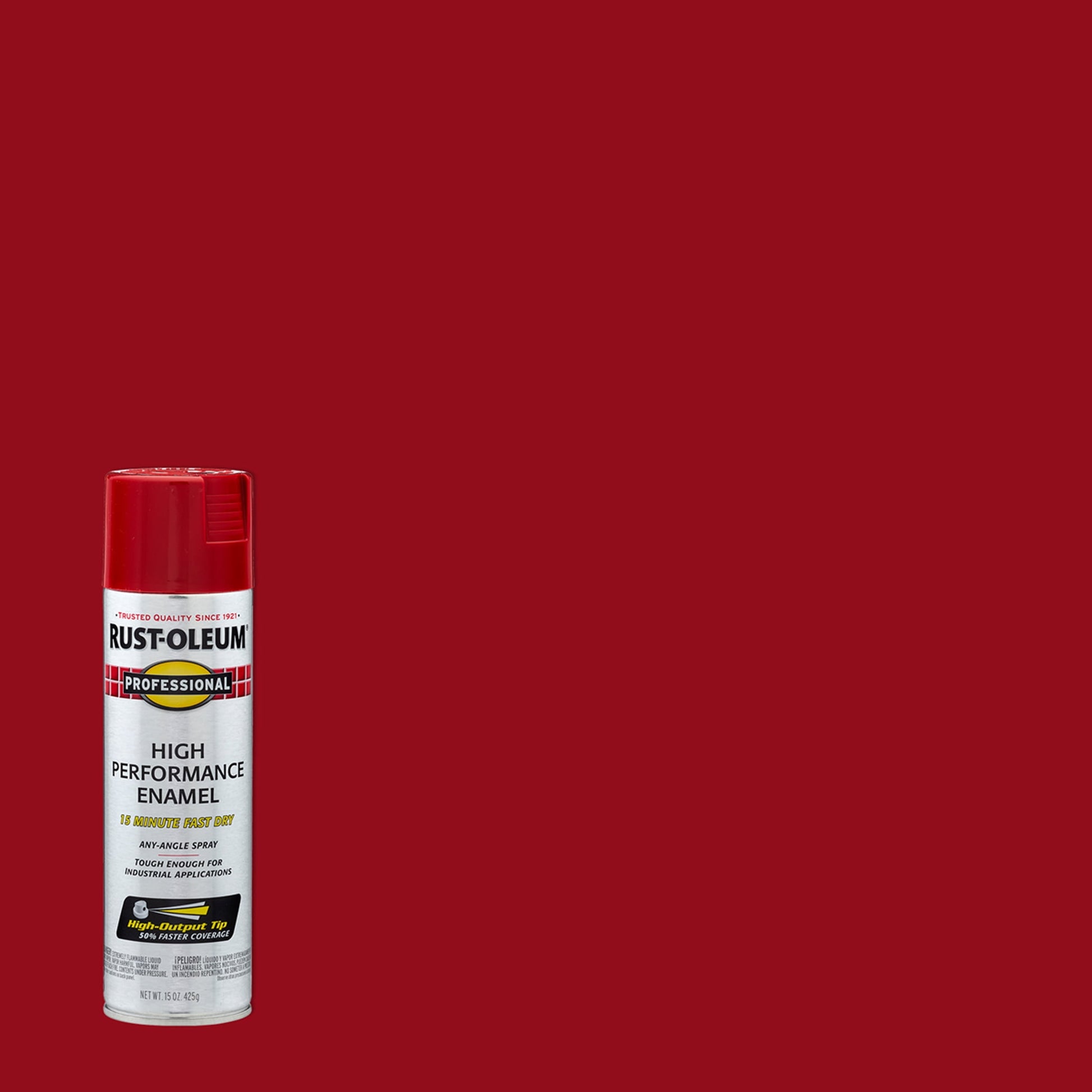 6 Pack, Safety Red, Rust-Oleum Professional High Performance Gloss Enamel Spray Paint-7564838, 15 oz