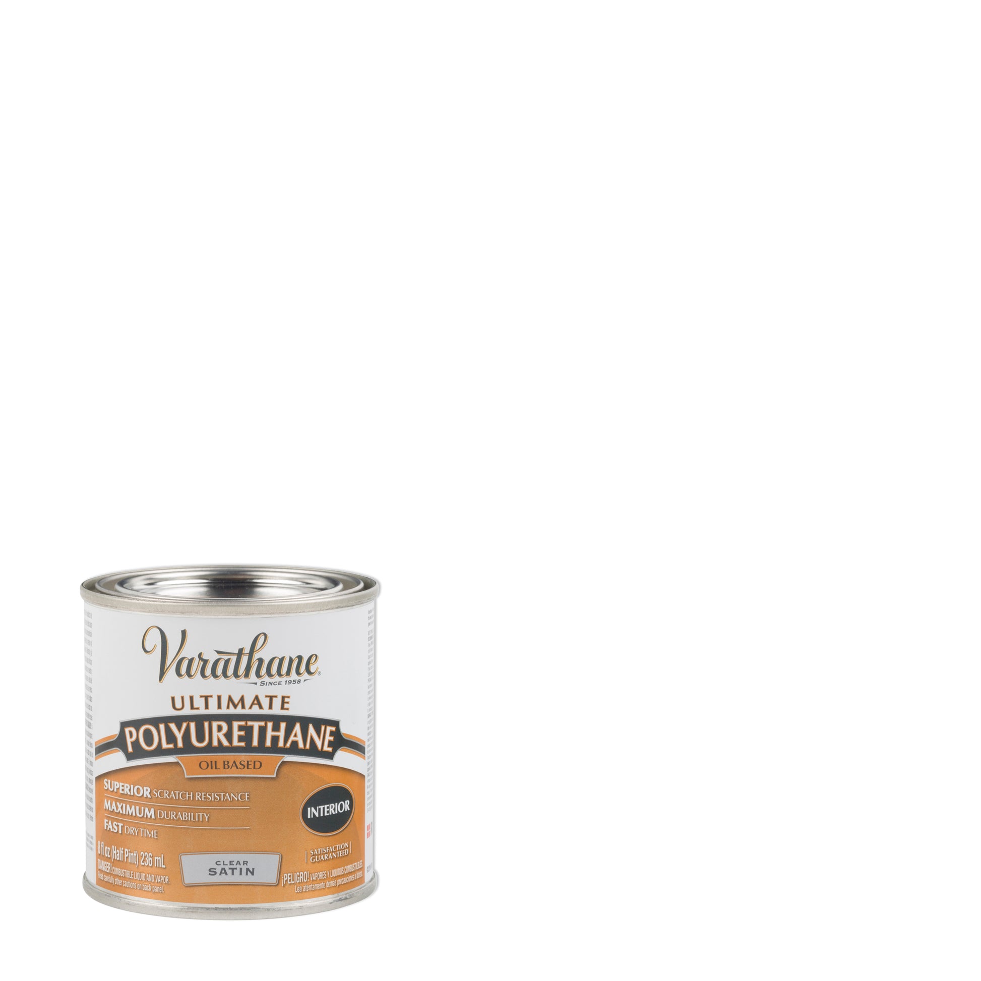 4 Pack, Satin Clear, Varathane Ultimate Polyurethane Oil-Based-9161H, Half Pint