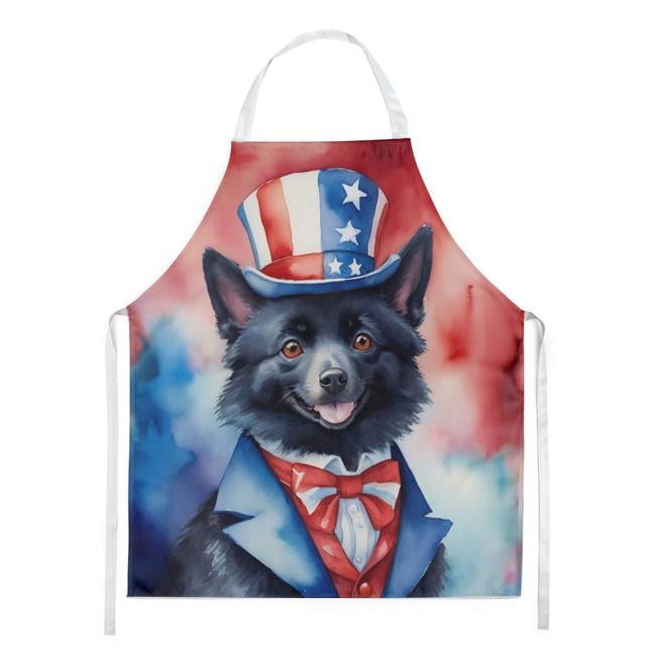 Schipperke Patriotic American Apron 27 in x 30 in