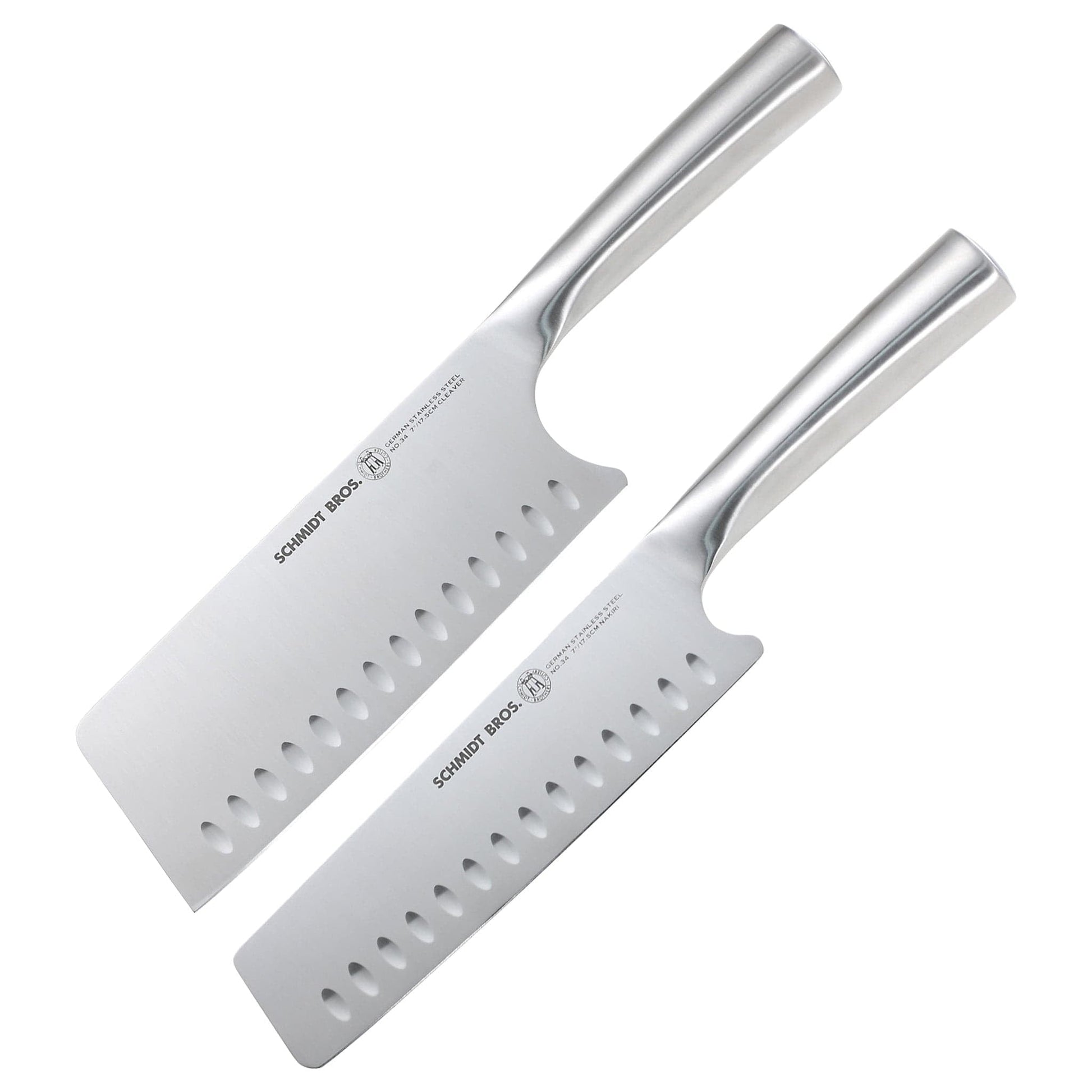 Schmidt BrothersÂ® Cutlery Cleaver & Nakiri 2 Piece Set with German Stainless-Steel Blades