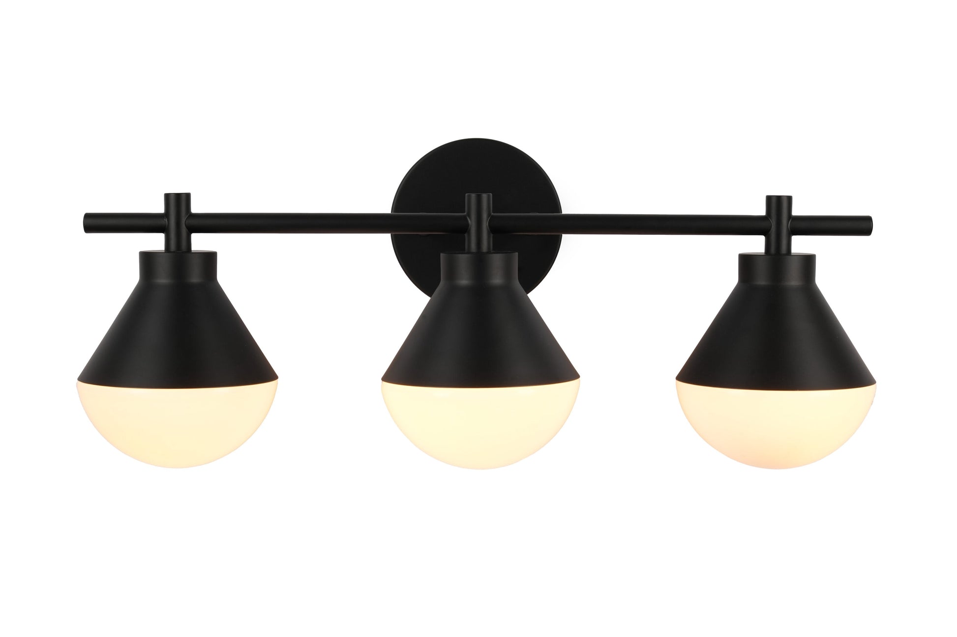 Kenroy Home Schoolhouse 23'' Vanity Light 3-Light Wall Light Fixture Transitional Table Light Fixture for Bathroom, Hallway, or Office, Black