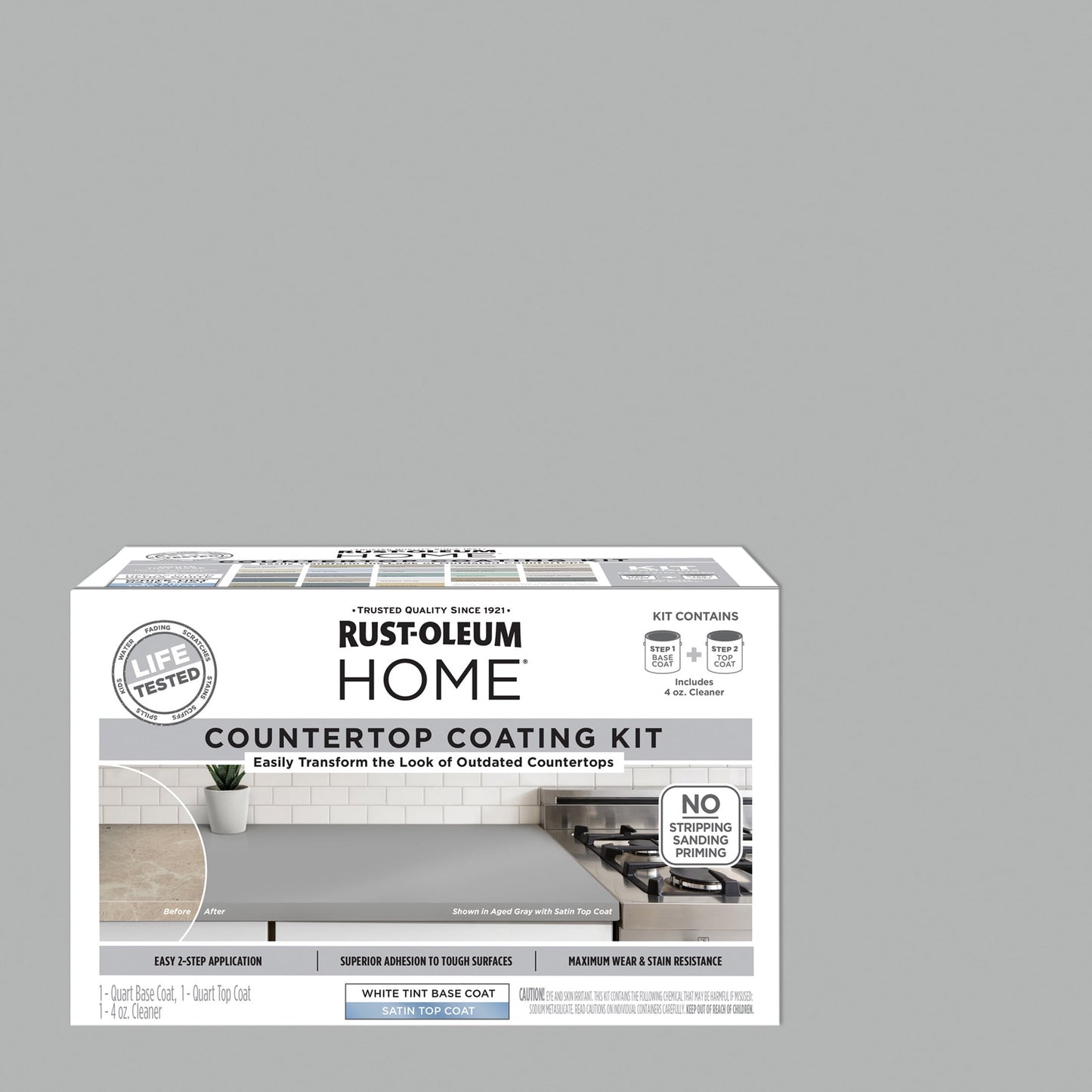 Seattle Mist, Rust-Oleum HOME Countertop Satin Coating Kit-38496218T, Quart