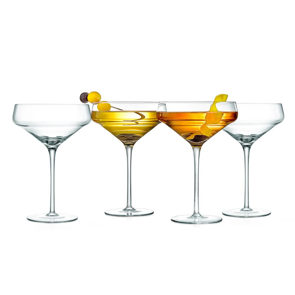 6 Juegos de Vasos de Cristal Martini, Ultra Transparentes, Elegantes Vasos de Vino, 100% Soplados a Mano, Aptos para Lavavajillas, Empaques Elegantes y Reutilizables
