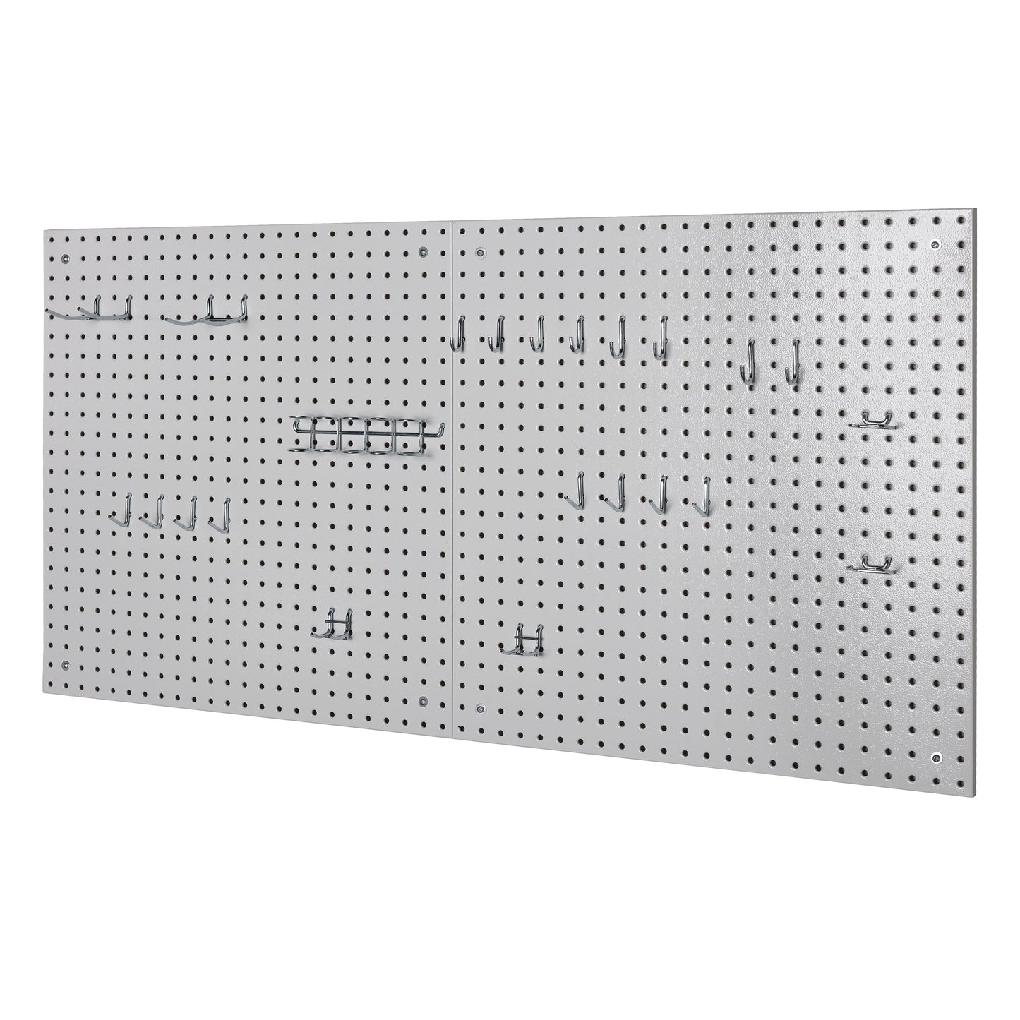 Seville Classics UltraHDÂ® 2-Piece Pegboard Set w/ 23 Piece Hook Assortment, 24" W x 24" D, Granite