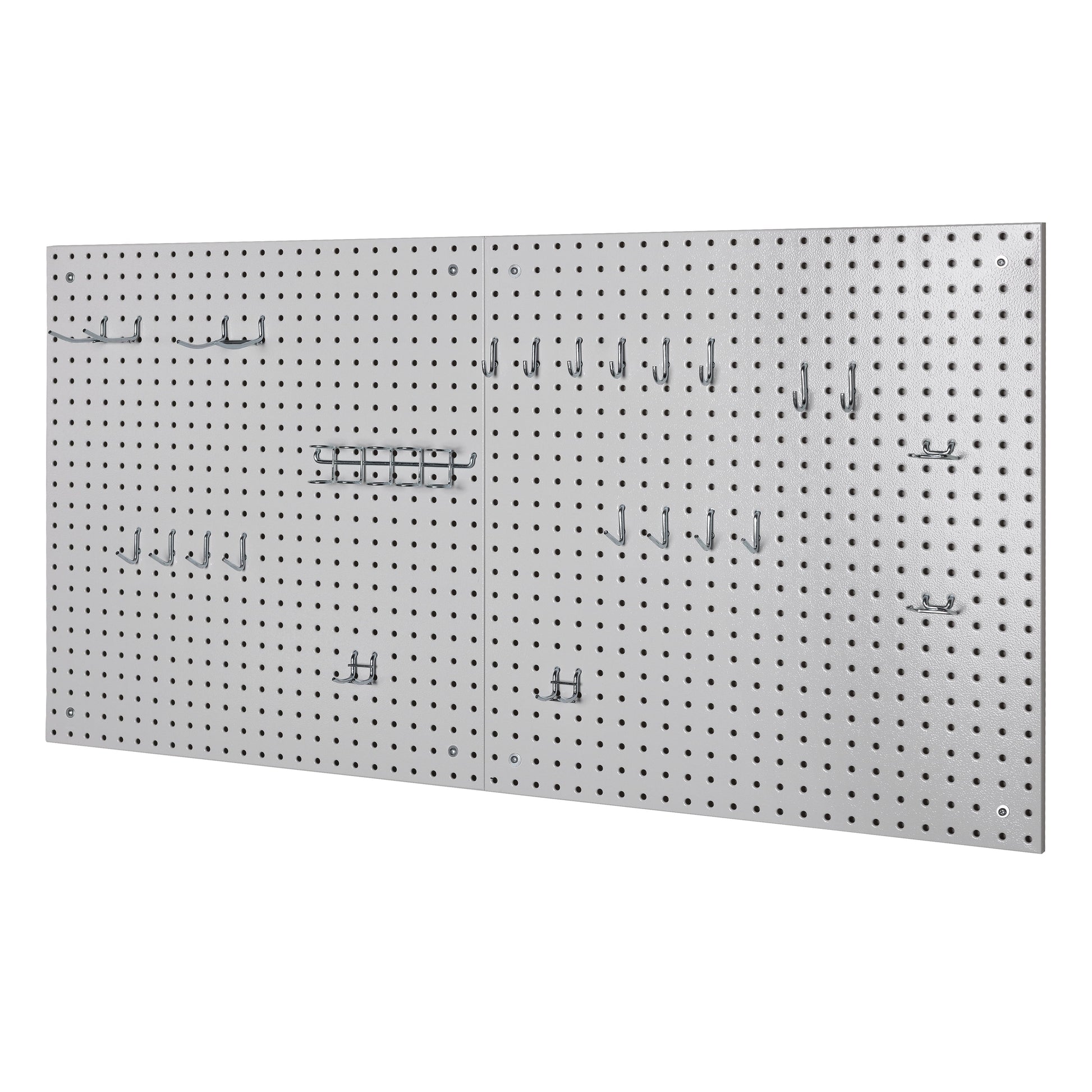 Seville Classics UltraHDÂ® 2-Piece Pegboard Set w/ 23 Piece Hook Assortment, 24" W x 24" D, Granite
